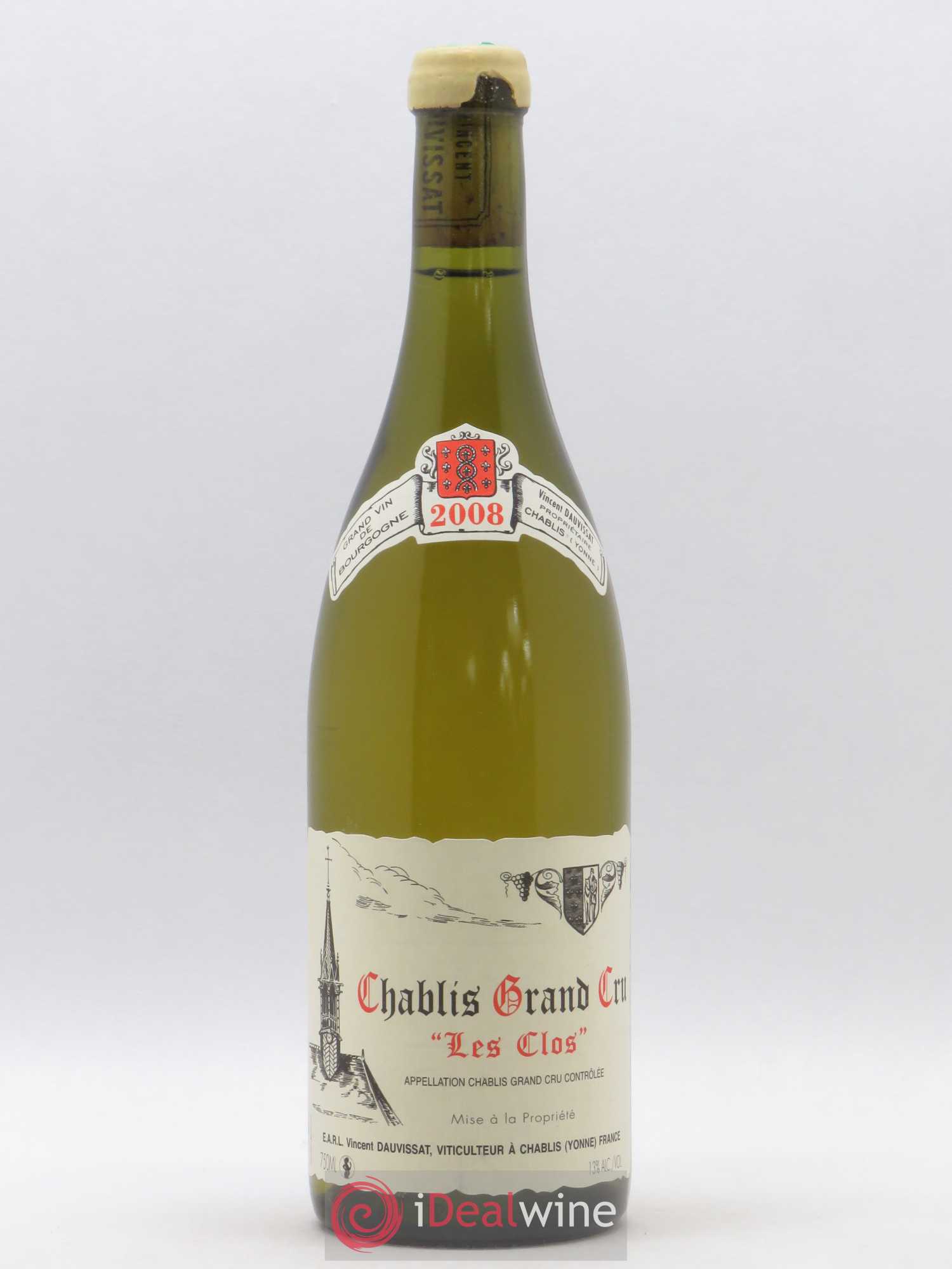 Chablis Grand Cru Les Clos Vincent Dauvissat (Domaine) 2008 - Lot de 1 bouteille - 0