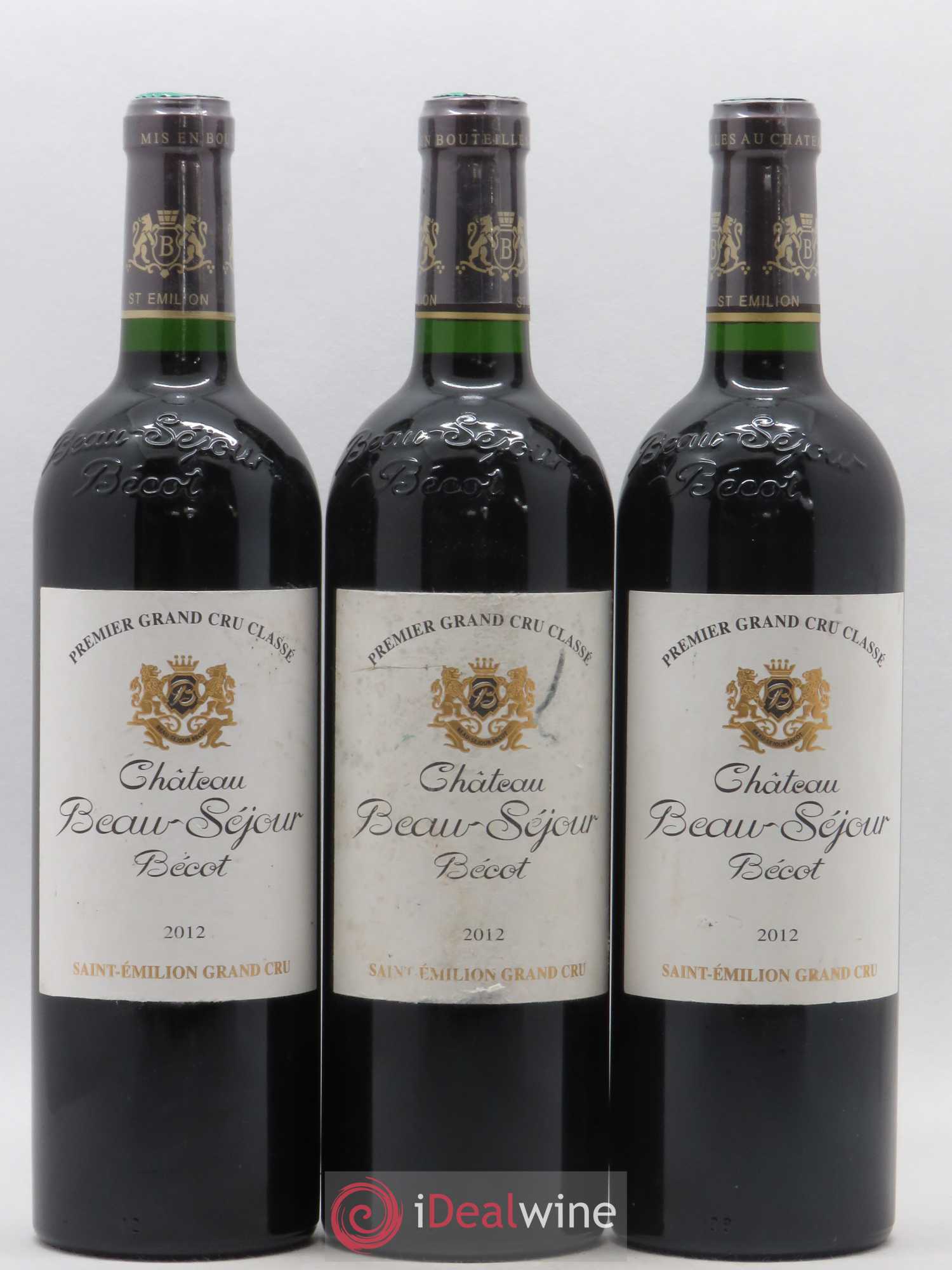 Château Beau-Séjour Bécot 1er Grand Cru Classé B 2012 - Lot de 3 bouteilles - 0