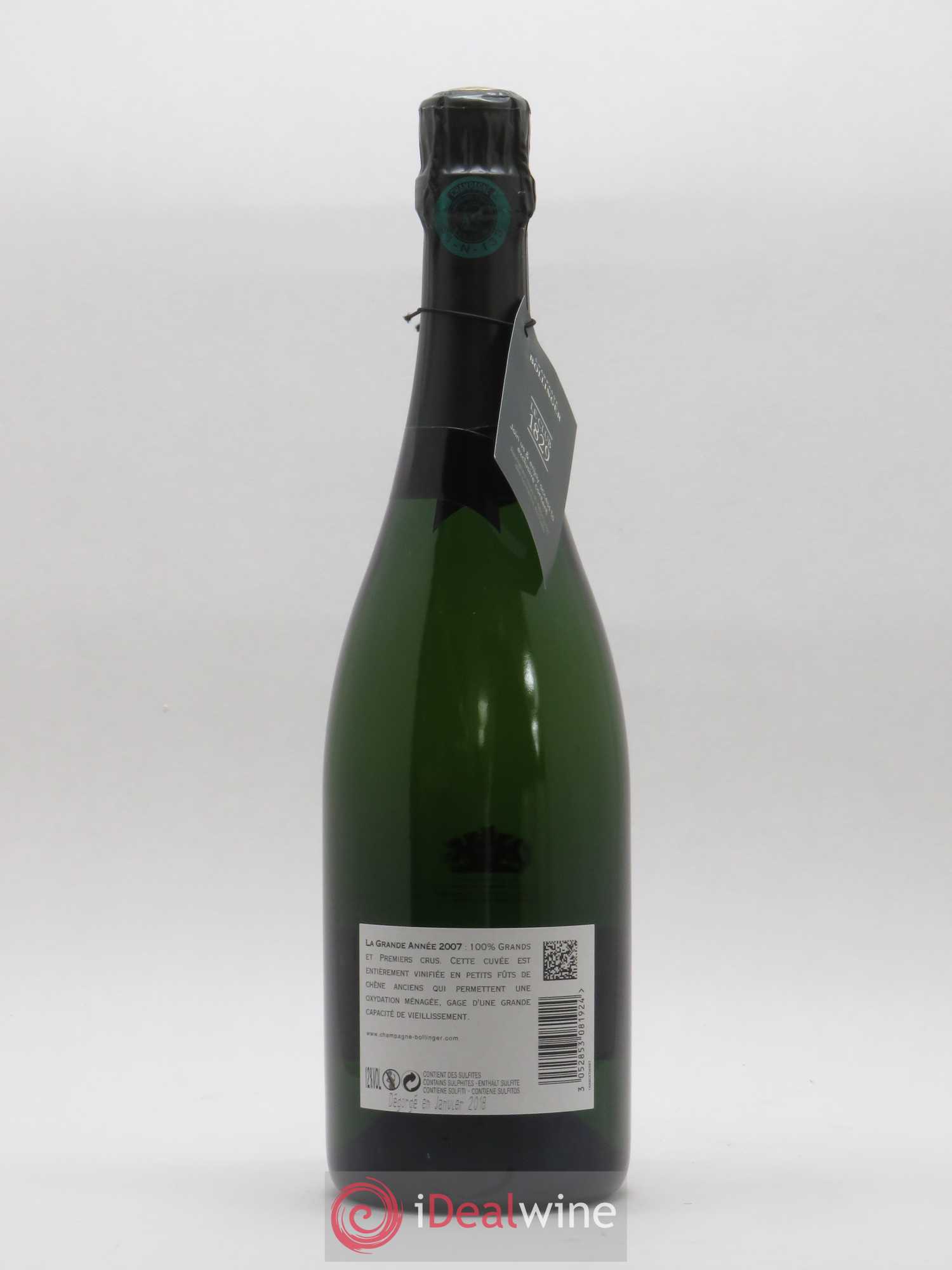 La Grande Année Brut Bollinger 2007 - Lot de 1 bouteille - 2