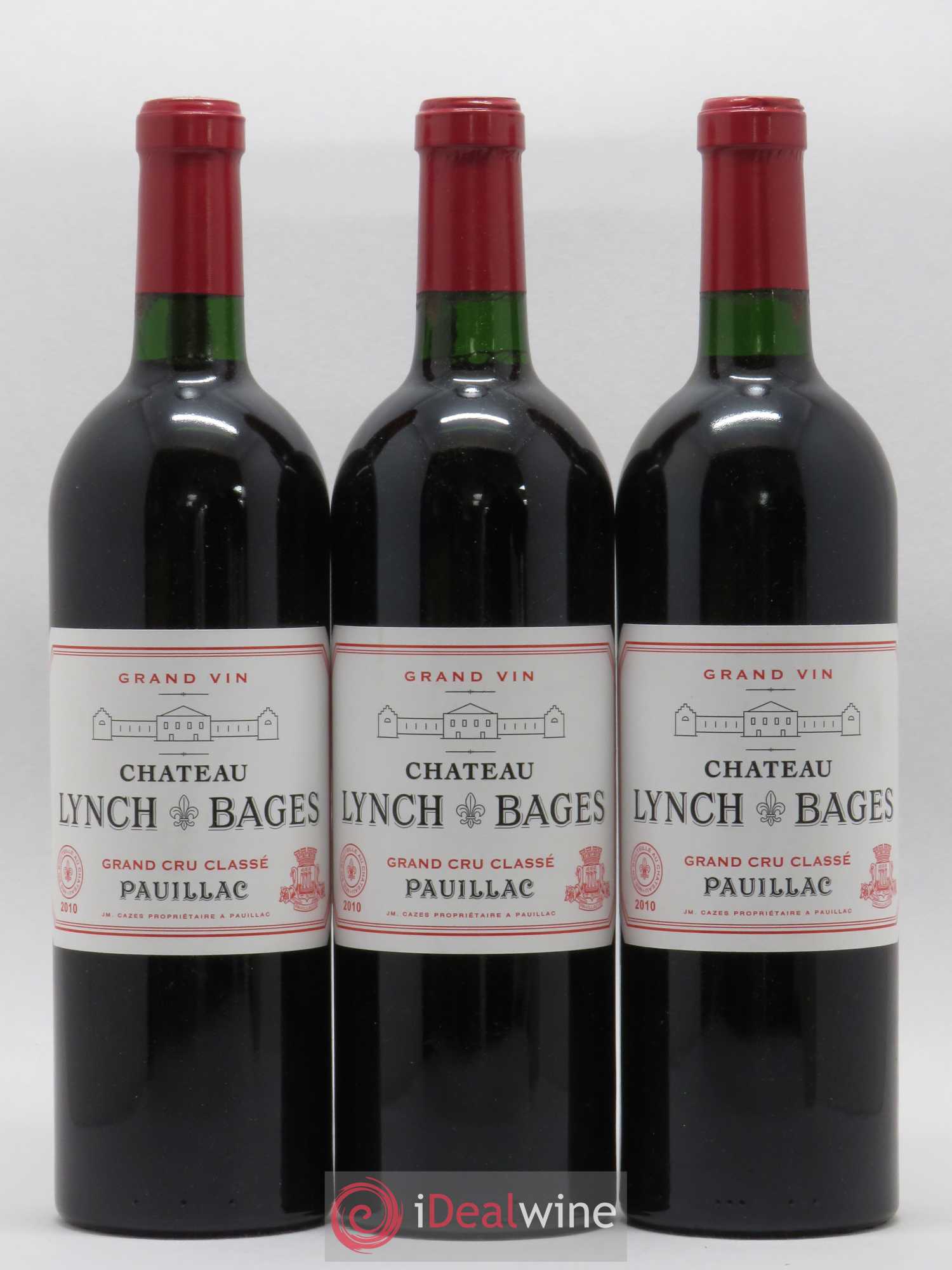 Château Lynch Bages 5ème Grand Cru Classé 2010 - Lot de 3 bouteilles - 0