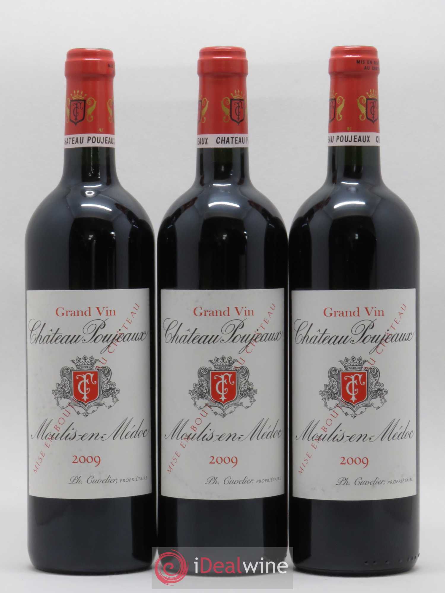 Château Poujeaux 2009 - Lot de 3 bouteilles - 0