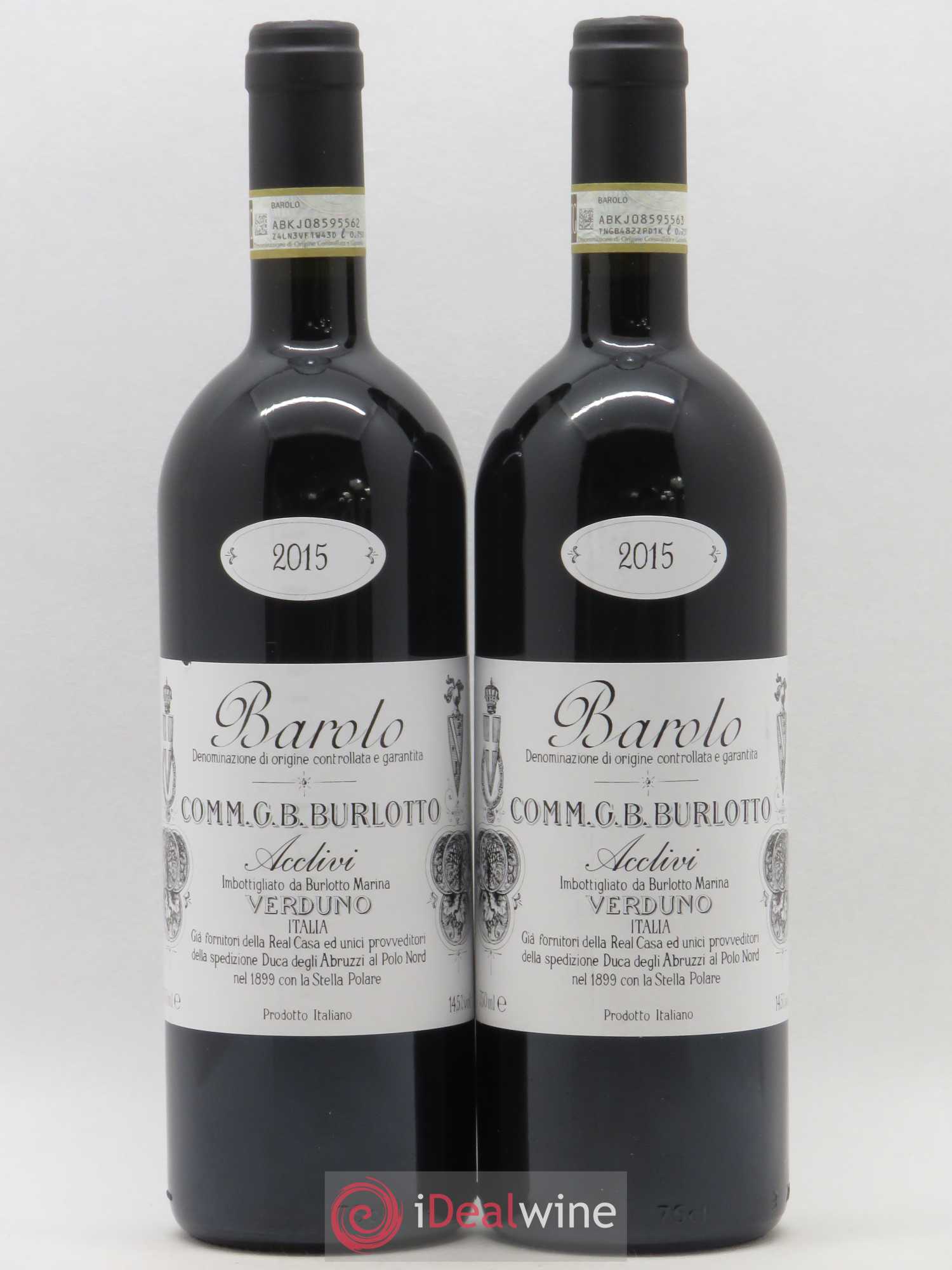 Barolo DOCG Acclivi Comm. Giovan Battista Burlotto 2015 - Lot de 2 bouteilles - 0