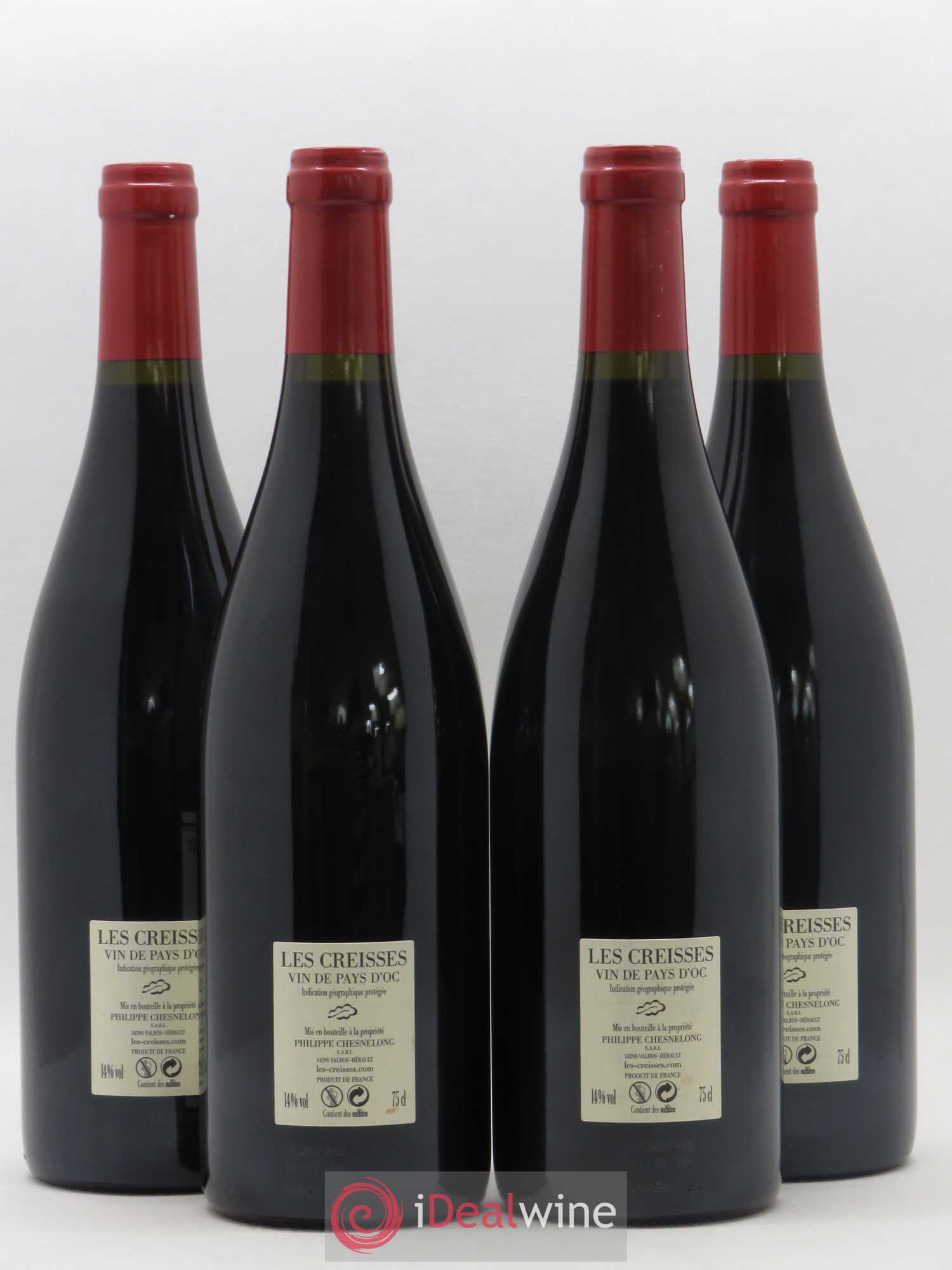 IGP Pays d'Oc (Vin de Pays d'Oc) Les Creisses Domaine Les Creisses 2018 - Lot de 4 bouteilles - 1