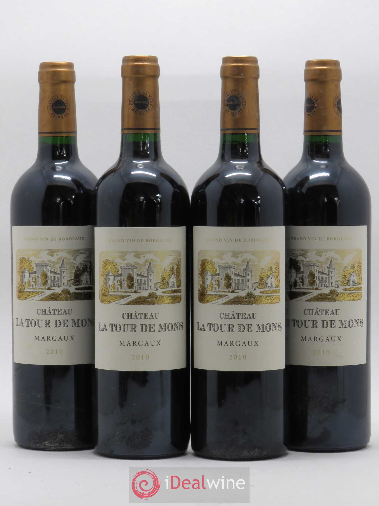 Château la Tour de Mons Cru Bourgeois 2010 - Lot de 4 bouteilles - 0