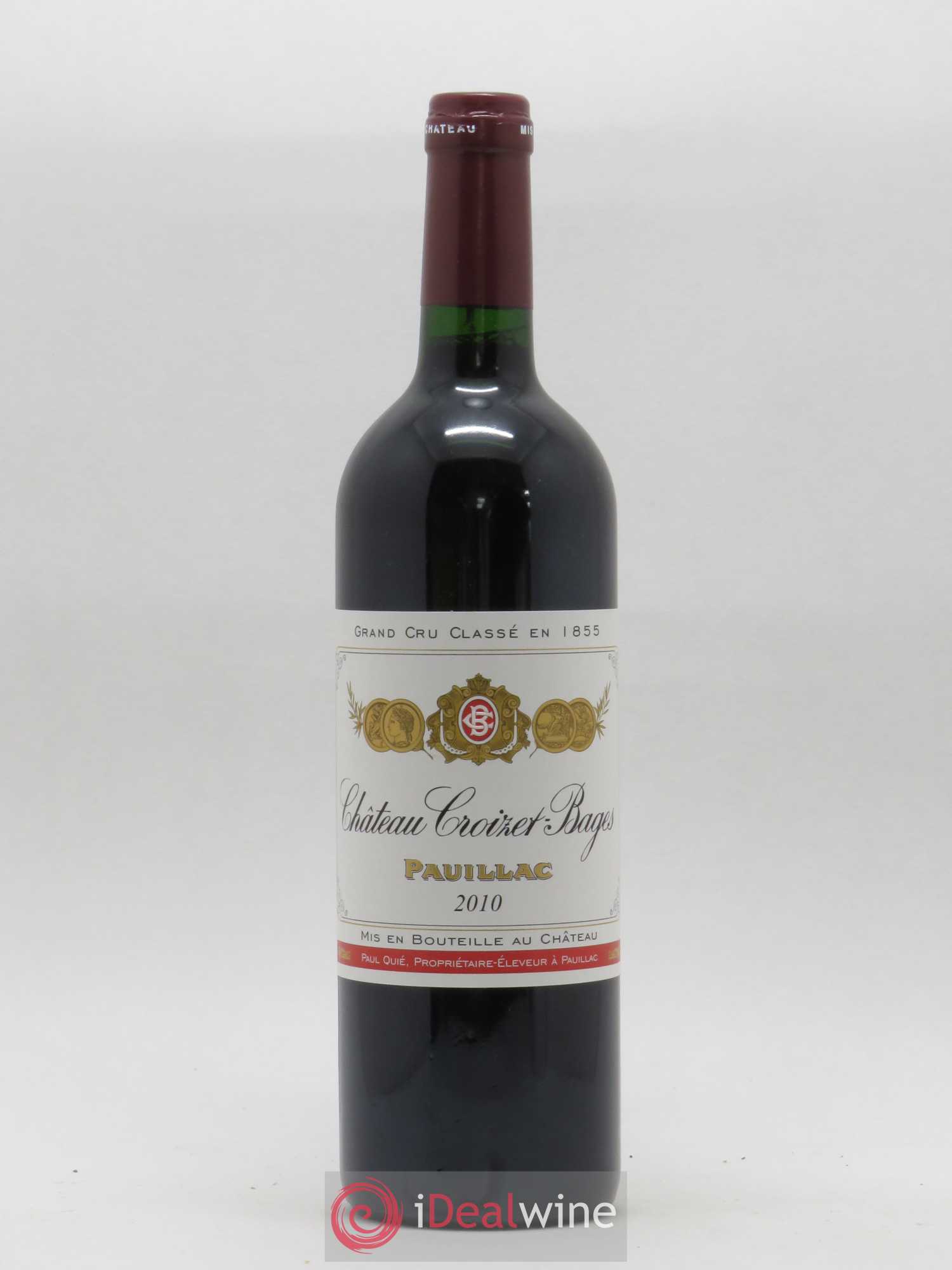 Château Croizet Bages 5ème Grand Cru Classé 2010 - Lot de 1 bouteille - 0
