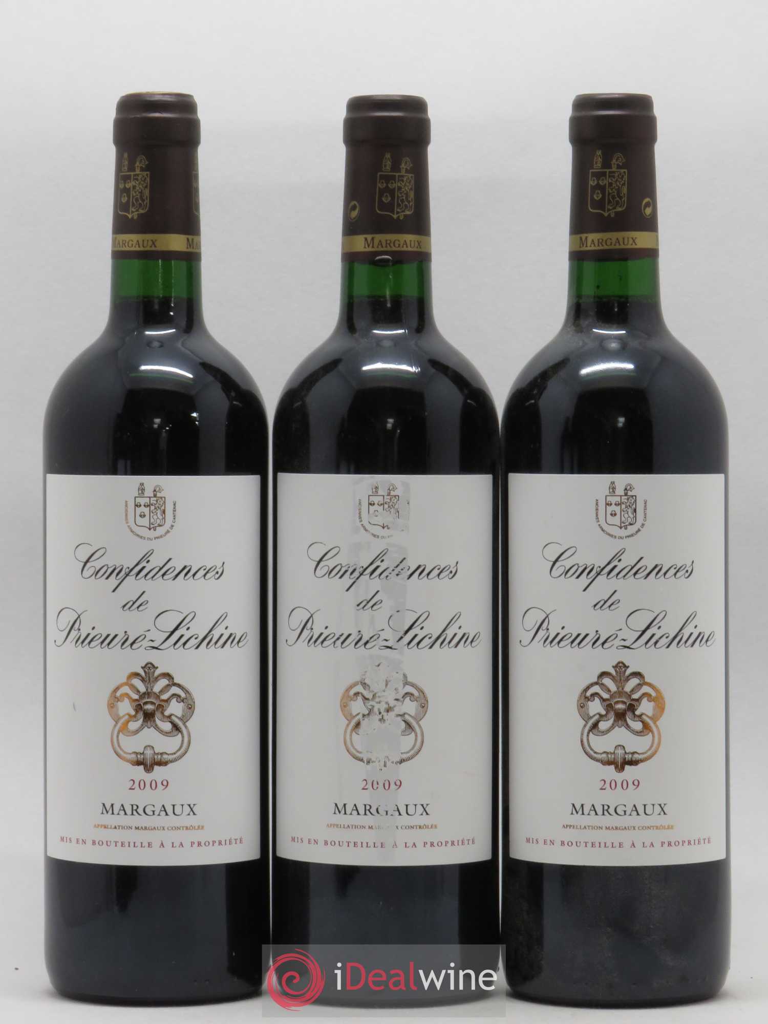 Confidences de Prieuré Lichine Second Vin 2009 - Lot de 3 bouteilles - 0