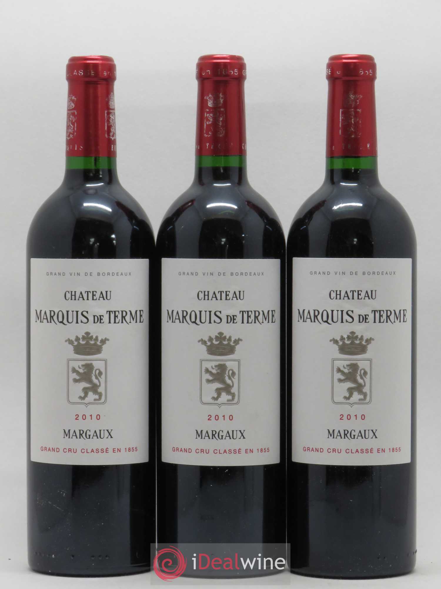 Château Marquis de Terme 4ème Grand Cru Classé 2010 - Lot de 3 bouteilles - 0