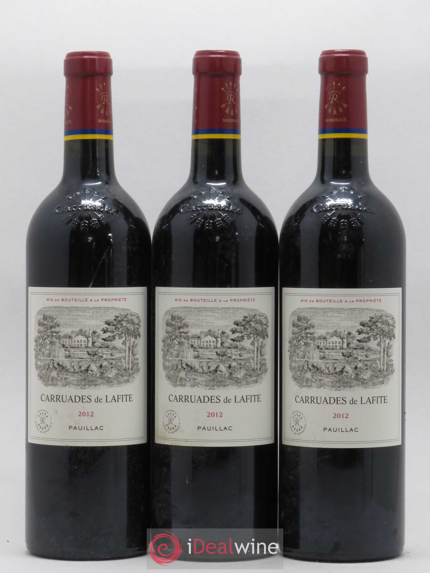 Carruades de Lafite Rothschild Second Vin 2012 - Lot de 3 bouteilles - 0