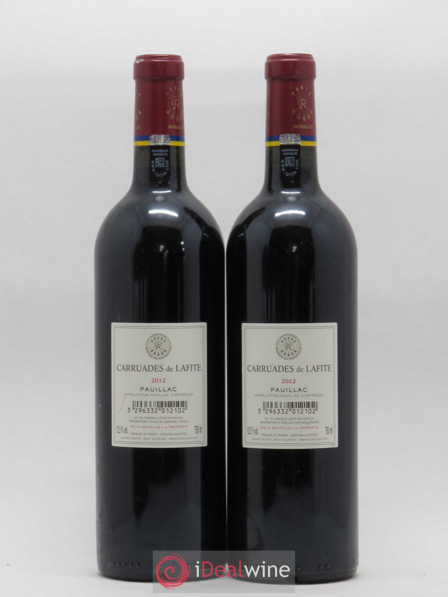 Carruades de Lafite Rothschild Second Vin 2012 - Lot of 2 bottles - 1