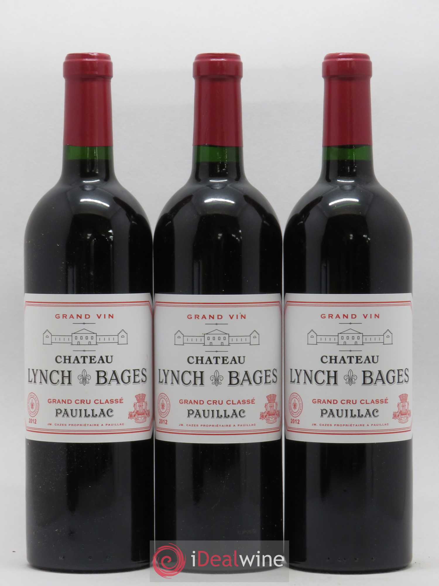 Château Lynch Bages 5ème Grand Cru Classé 2012 - Lot de 3 bouteilles - 0
