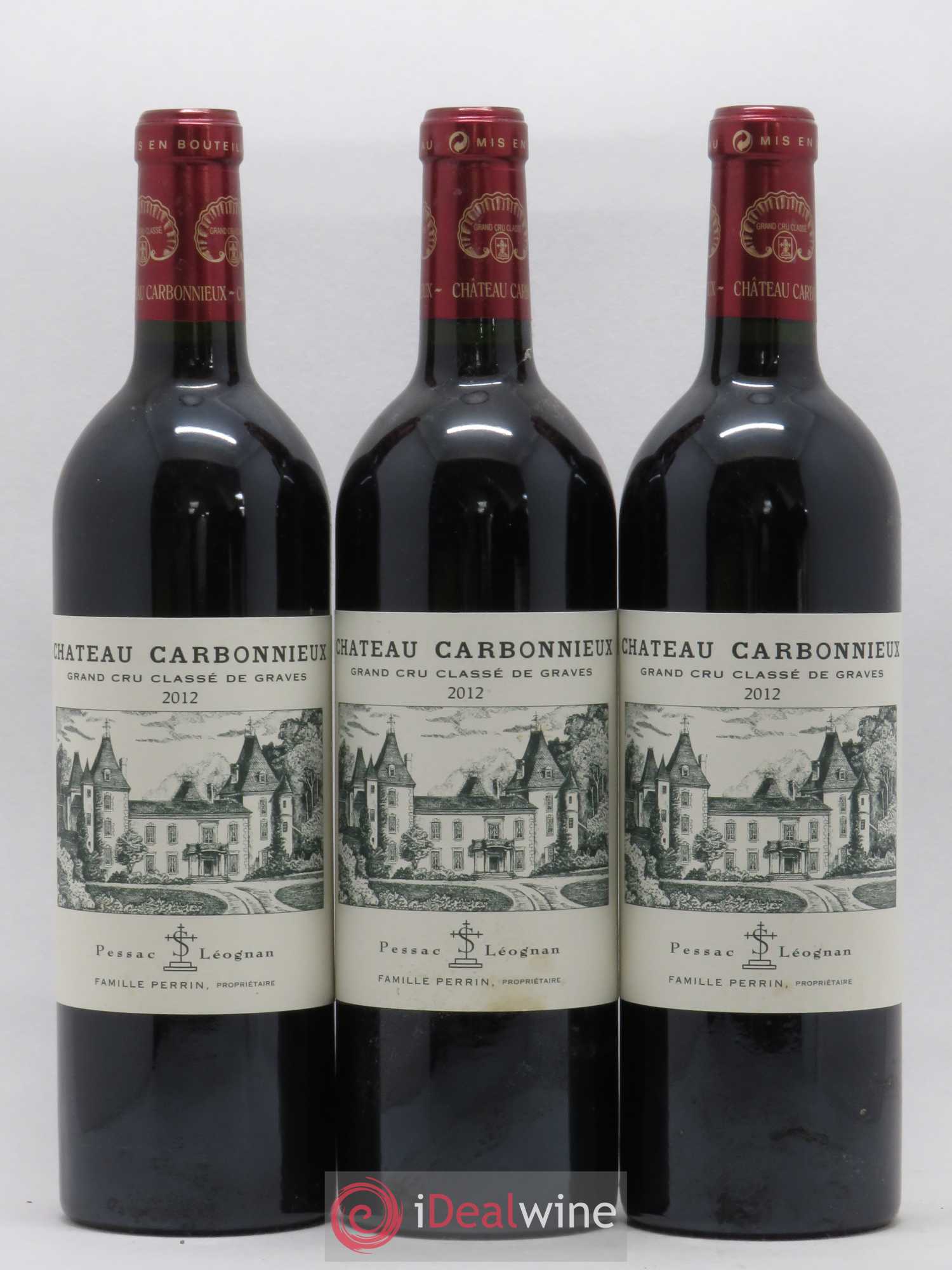 Château Carbonnieux Cru Classé de Graves 2012 - Lot de 3 bouteilles - 0
