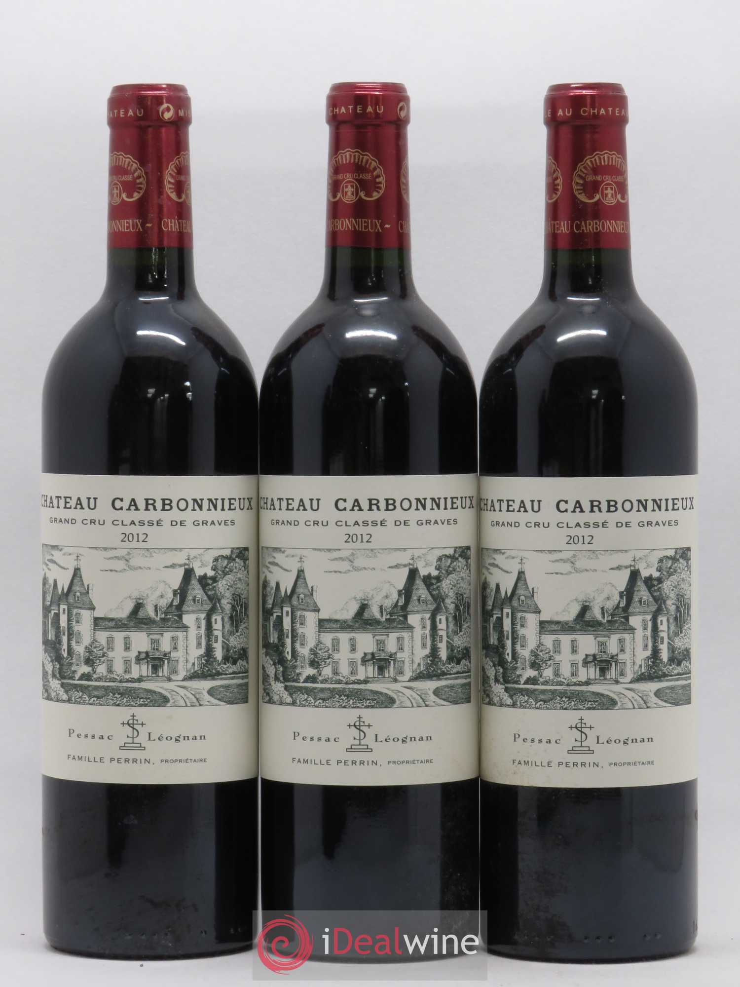 Château Carbonnieux Cru Classé de Graves 2012 - Lot de 3 bouteilles - 0