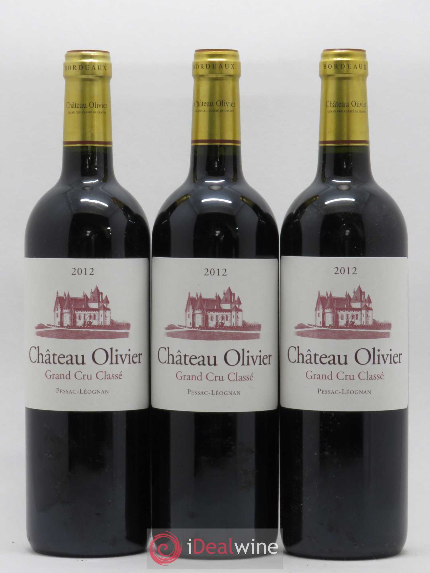 Château Olivier Cru Classé de Graves 2012 - Lot de 3 bouteilles - 0
