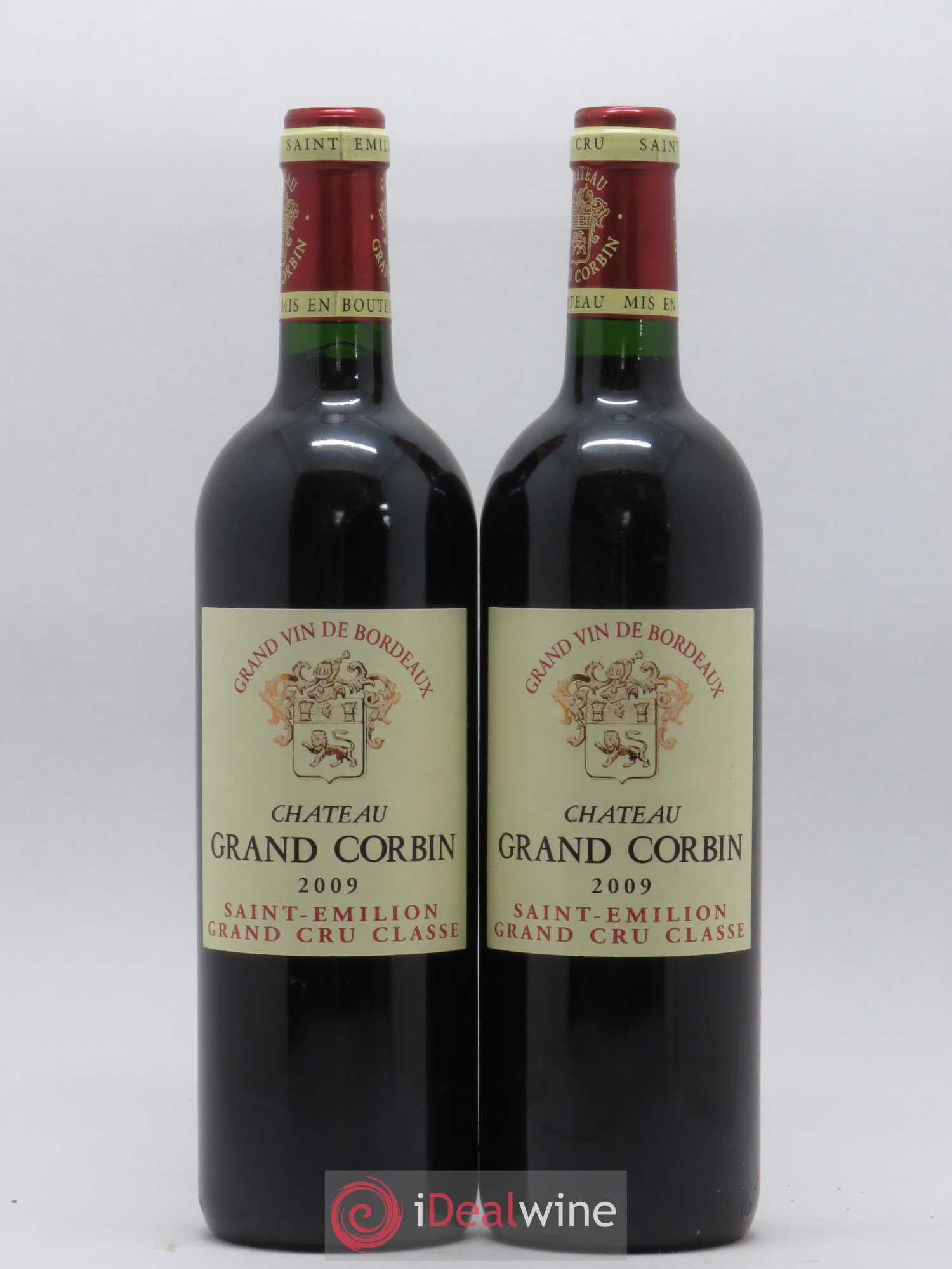 Château Grand Corbin Grand Cru Classé 2009 - Lot de 2 bouteilles - 0