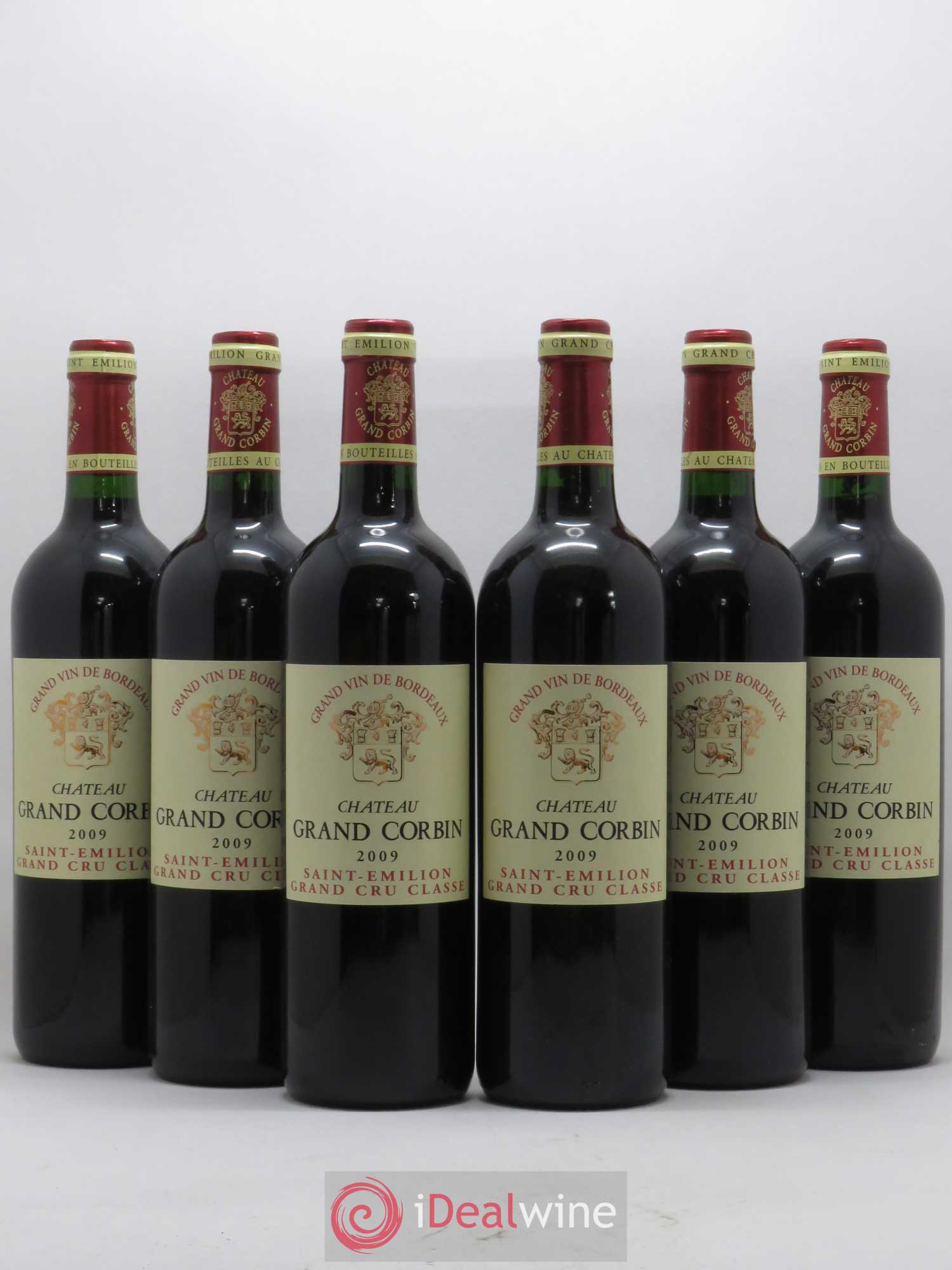 Château Grand Corbin Grand Cru Classé 2009 - Lot de 6 bouteilles - 0
