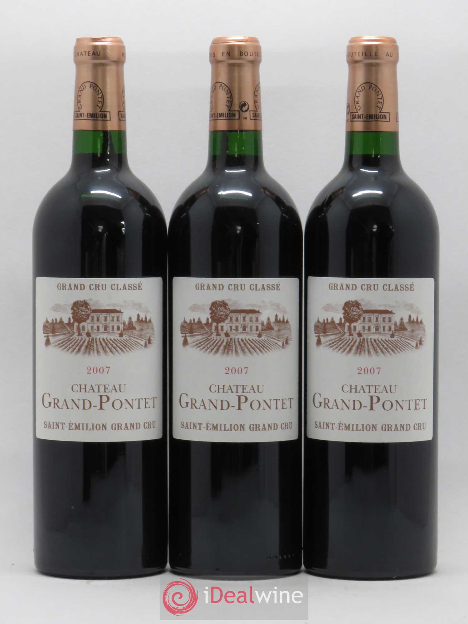 Château Grand Pontet Grand Cru Classé 2007 - Lot de 3 bouteilles - 0