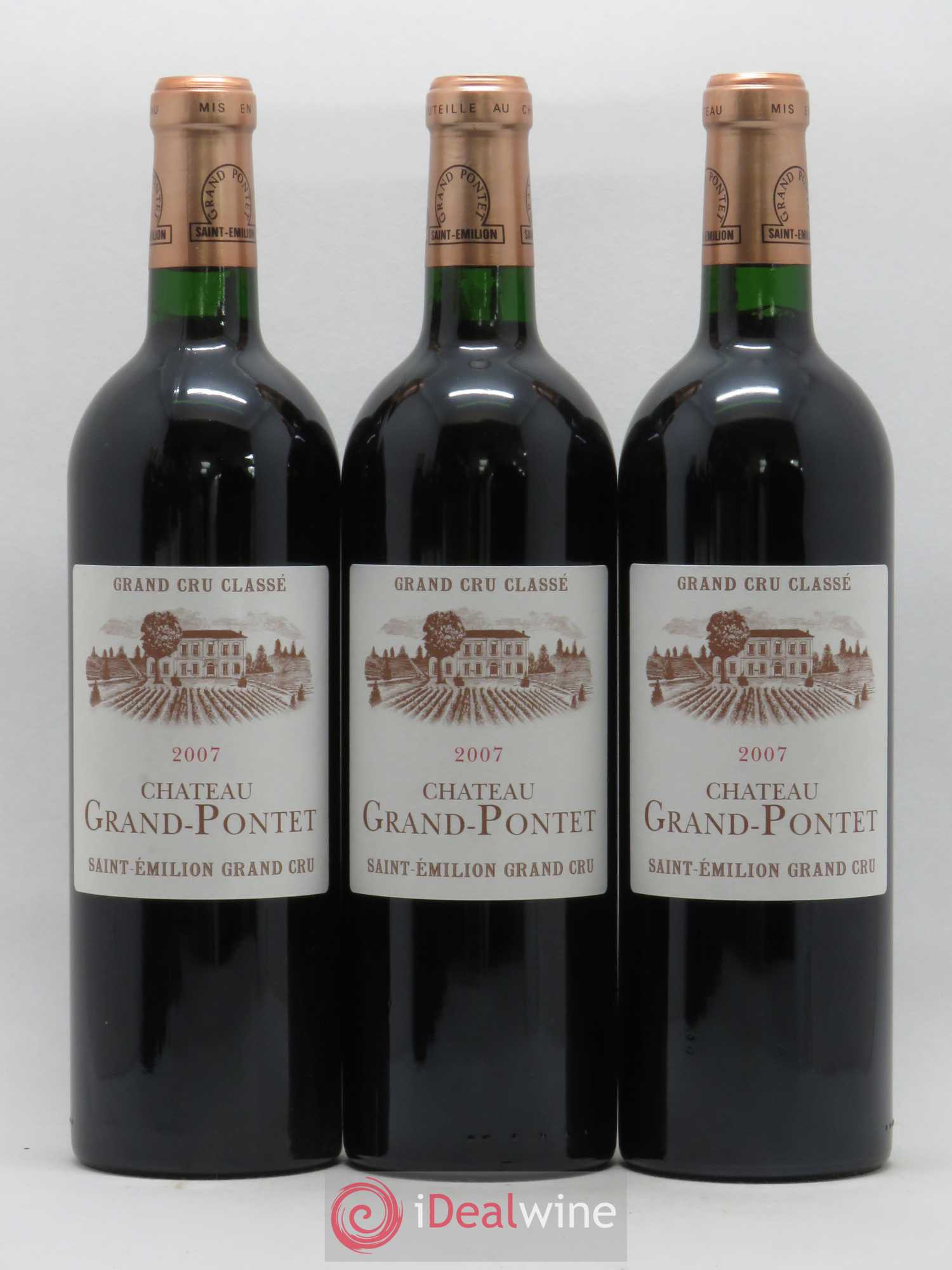 Château Grand Pontet Grand Cru Classé 2007 - Lot de 3 bouteilles - 0