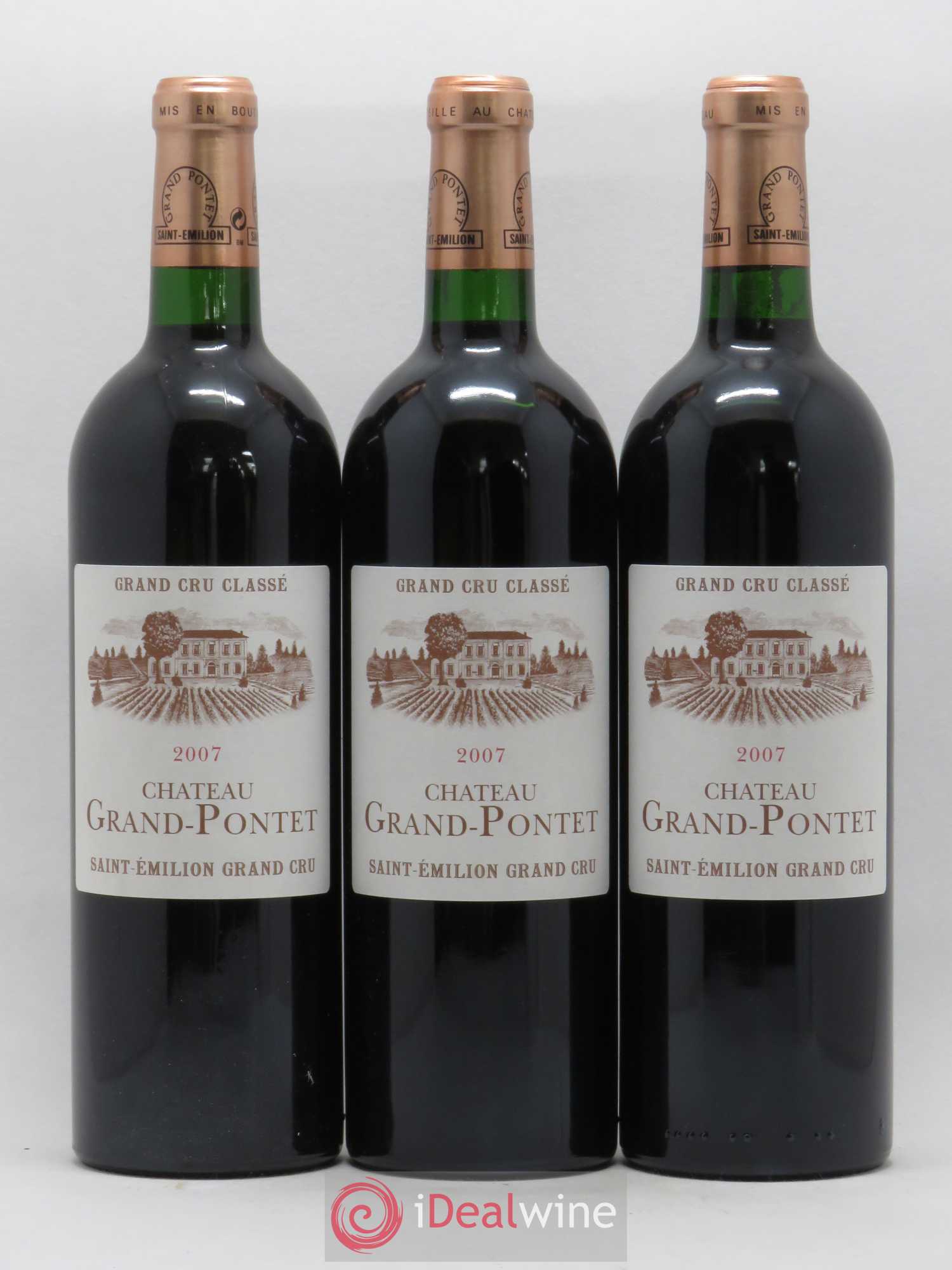 Château Grand Pontet Grand Cru Classé 2007 - Lot de 3 bouteilles - 0