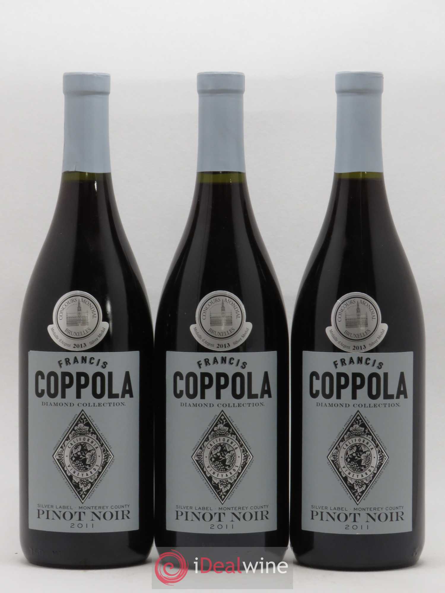 USA Monterey Pinot noir Francis Coppola Diamond Collection 2011 - Posten von 3 Flaschen - 0