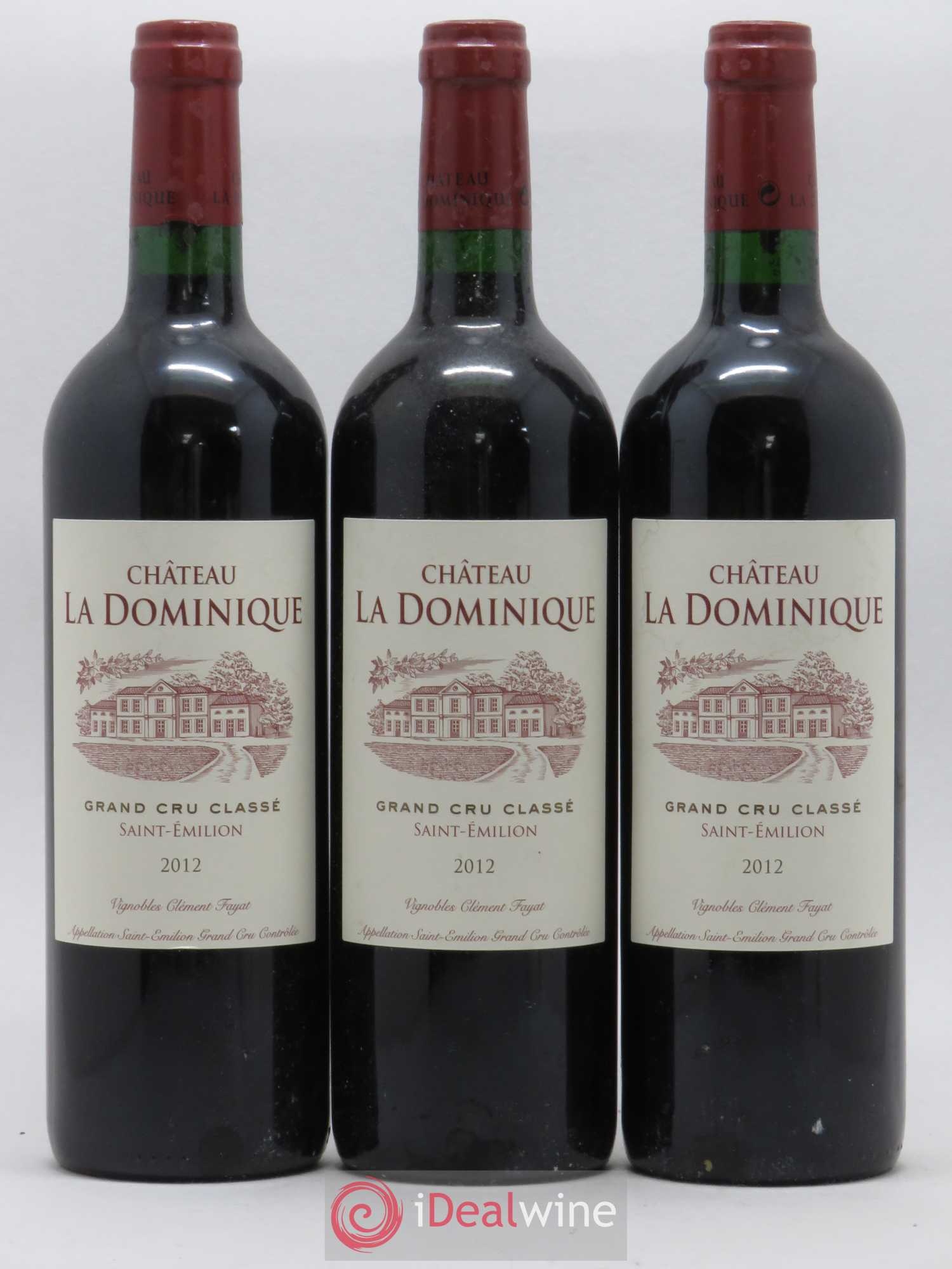 Château la Dominique Grand Cru Classé 2012 - Lot de 3 bouteilles - 0