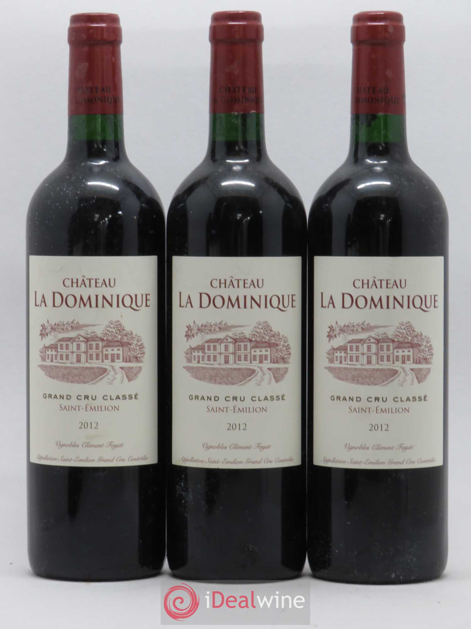 Château la Dominique Grand Cru Classé 2012 - Lot de 3 bouteilles - 0