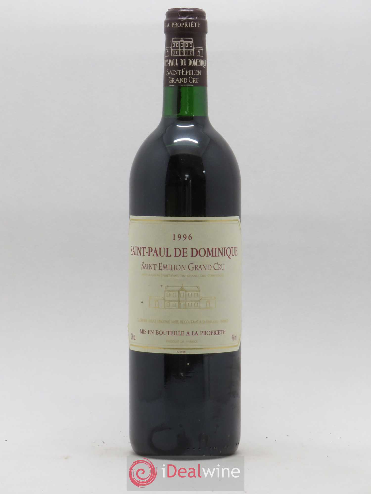 Saint-Émilion Grand Cru Saint-Paul de Dominique 1996 - Posten von 1 Flasche - 0