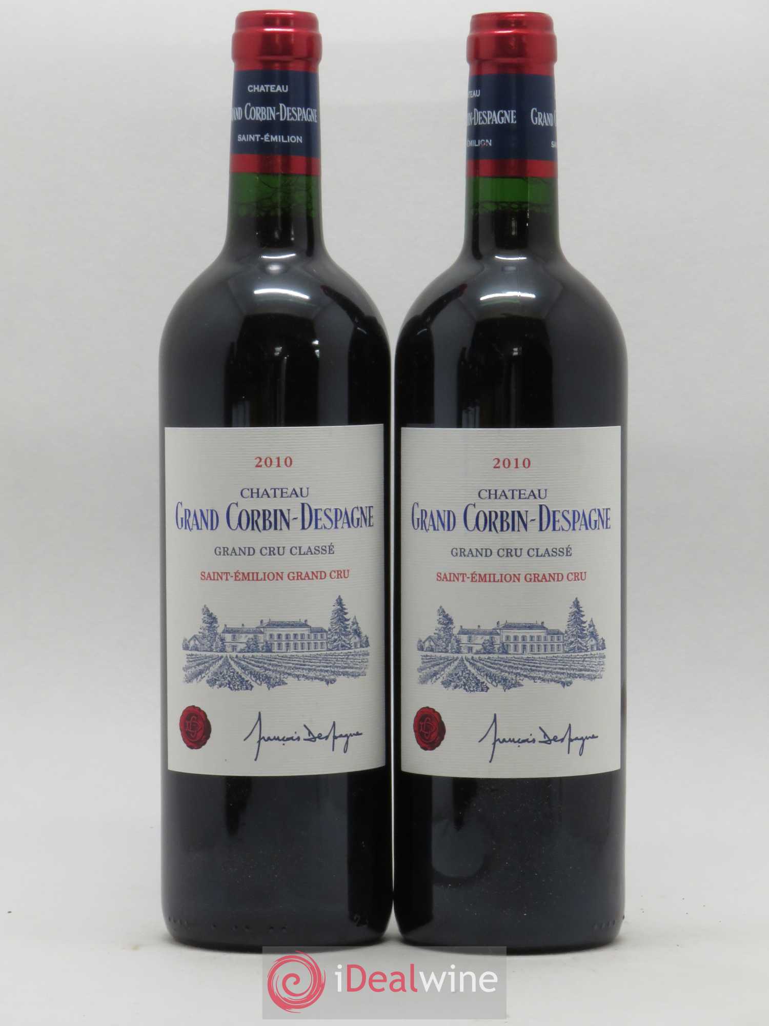 Château Grand Corbin Despagne Grand Cru Classé 2010 - Lot de 2 bouteilles - 0