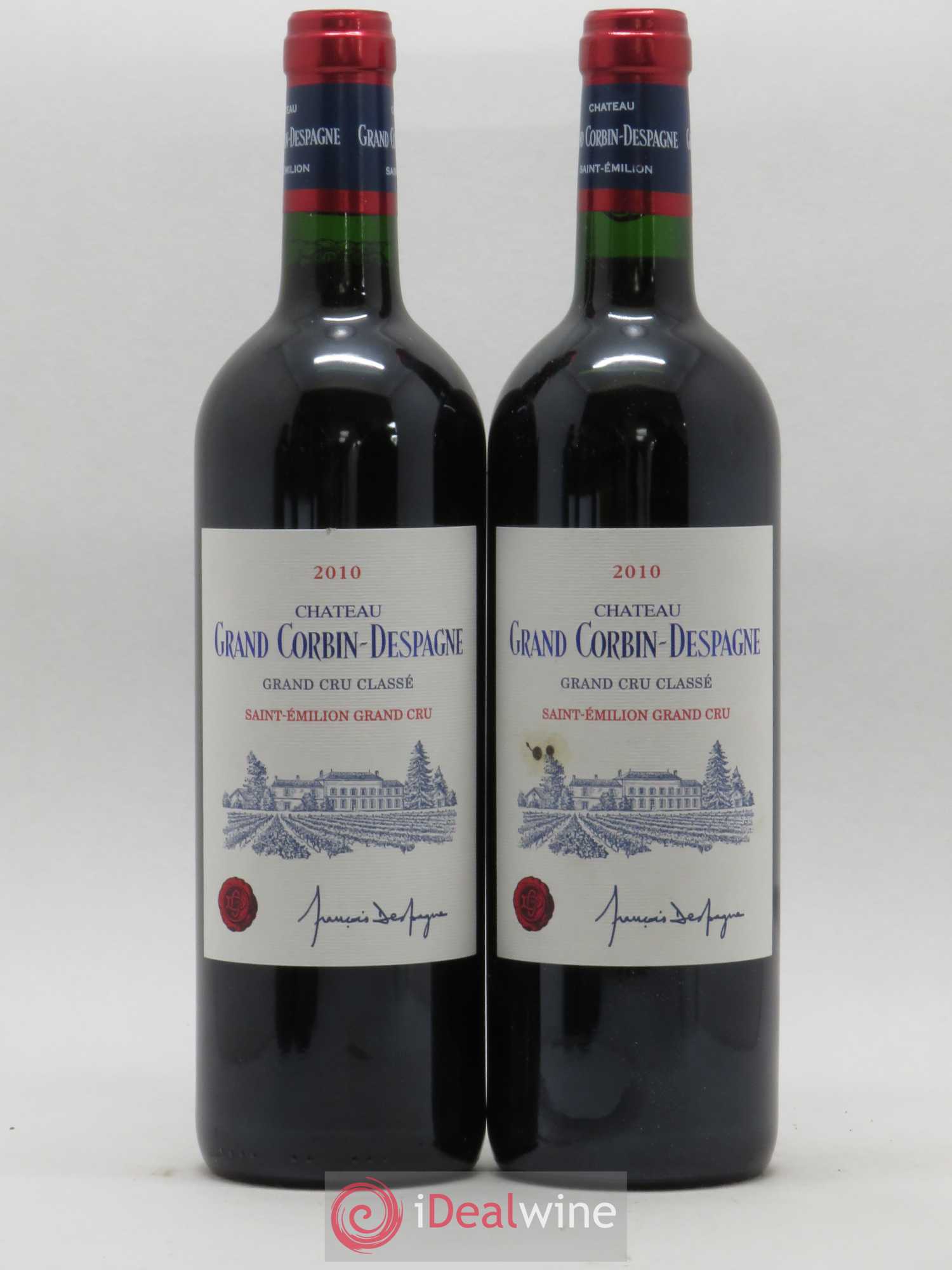 Château Grand Corbin Despagne Grand Cru Classé 2010 - Lot de 2 bouteilles - 0