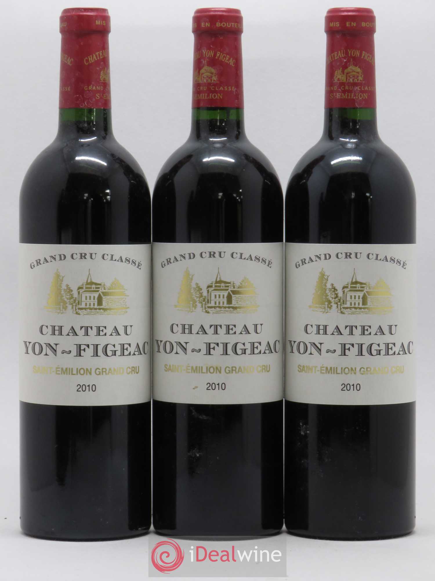Château Yon Figeac Grand Cru Classé 2010 - Lot de 3 bouteilles - 0