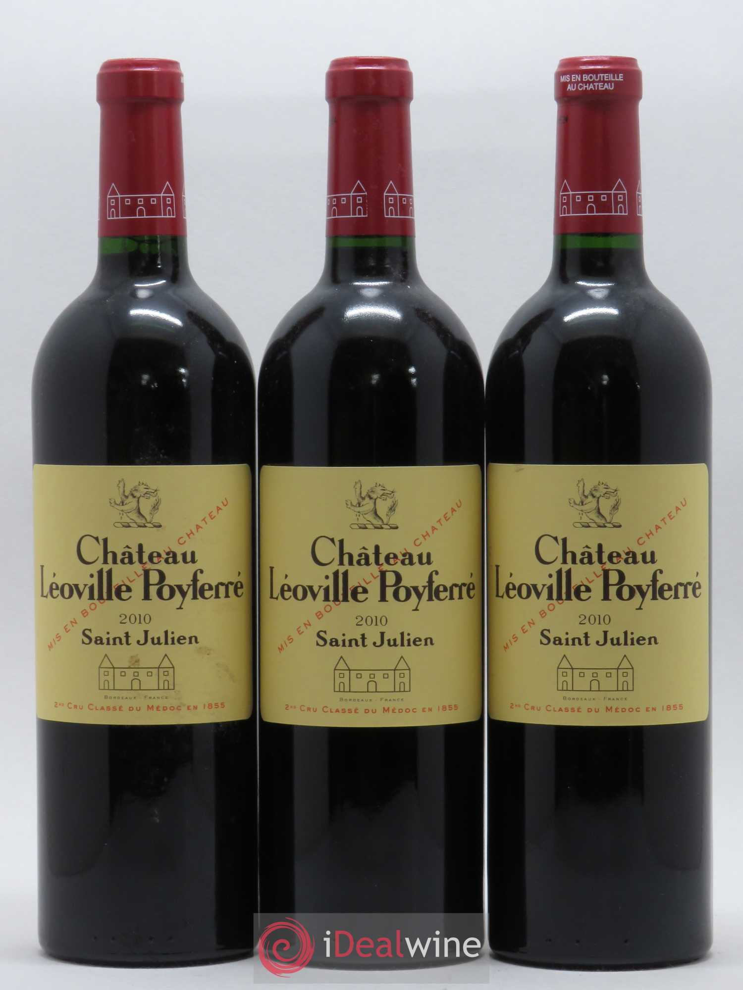 Château Léoville Poyferré 2ème Grand Cru Classé 2010 - Lot de 3 bouteilles - 0