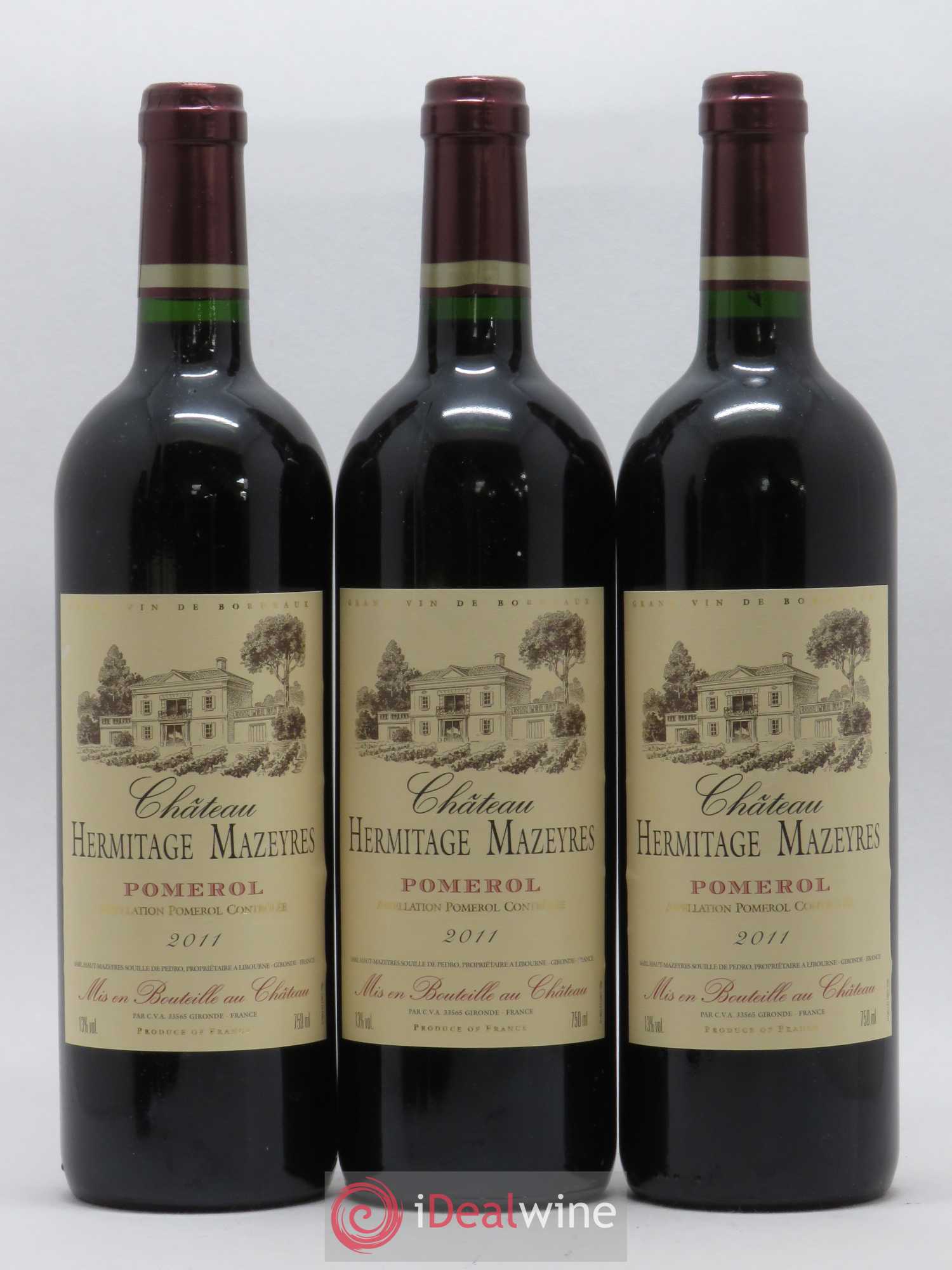 Pomerol Château Hermitage Mazeyres 2011 - Posten von 6 Flaschen - 2