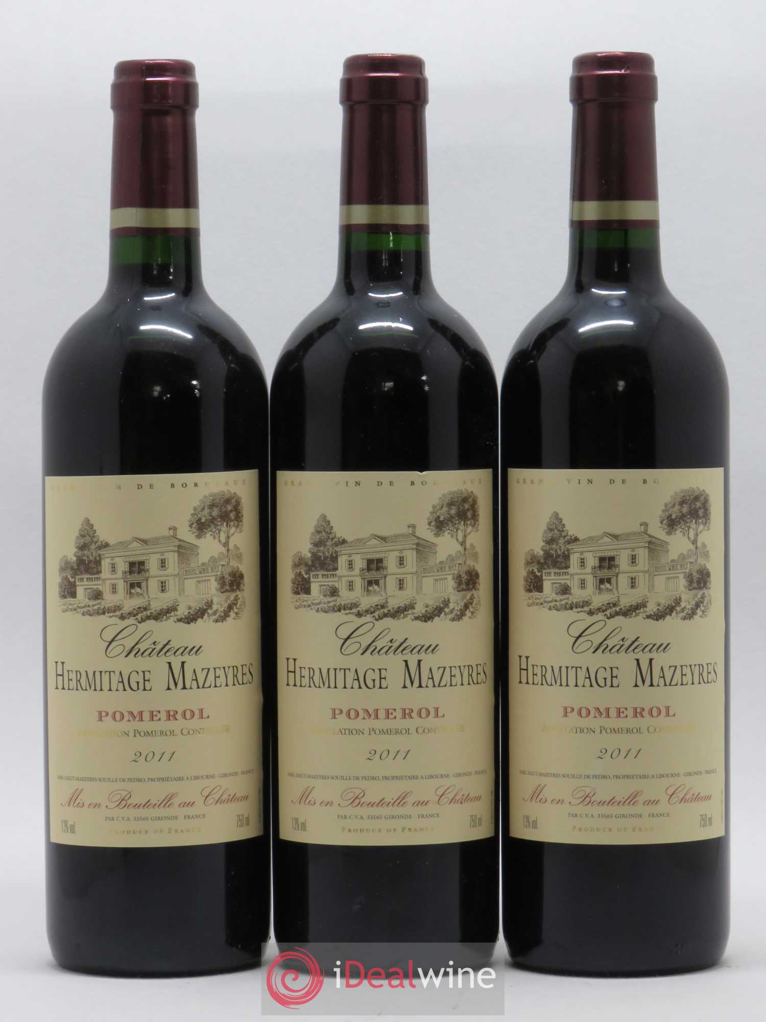 Pomerol Château Hermitage Mazeyres 2011 - Posten von 3 Flaschen - 0