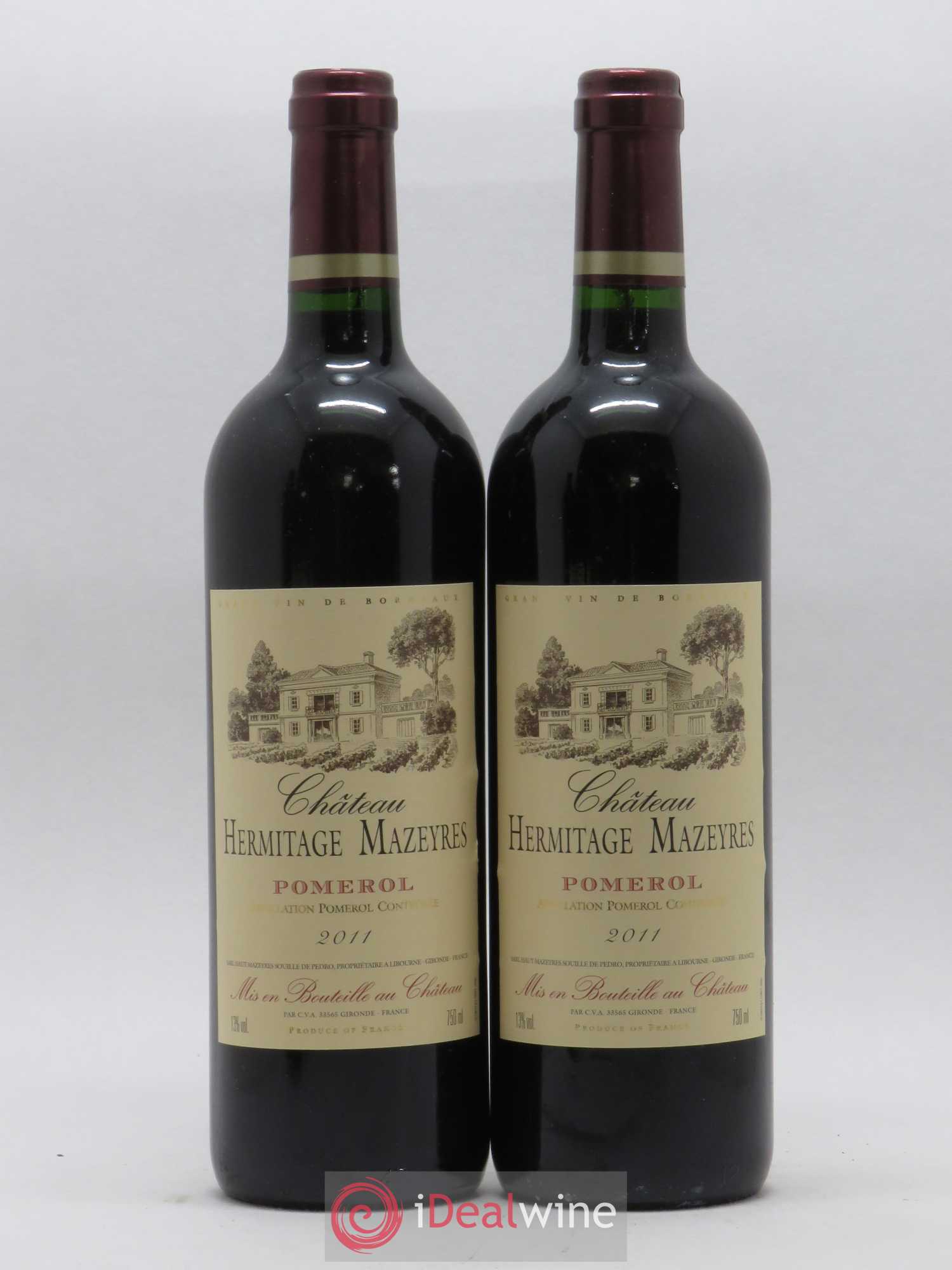Pomerol Château Hermitage Mazeyres 2011 - Posten von 2 Flaschen - 0