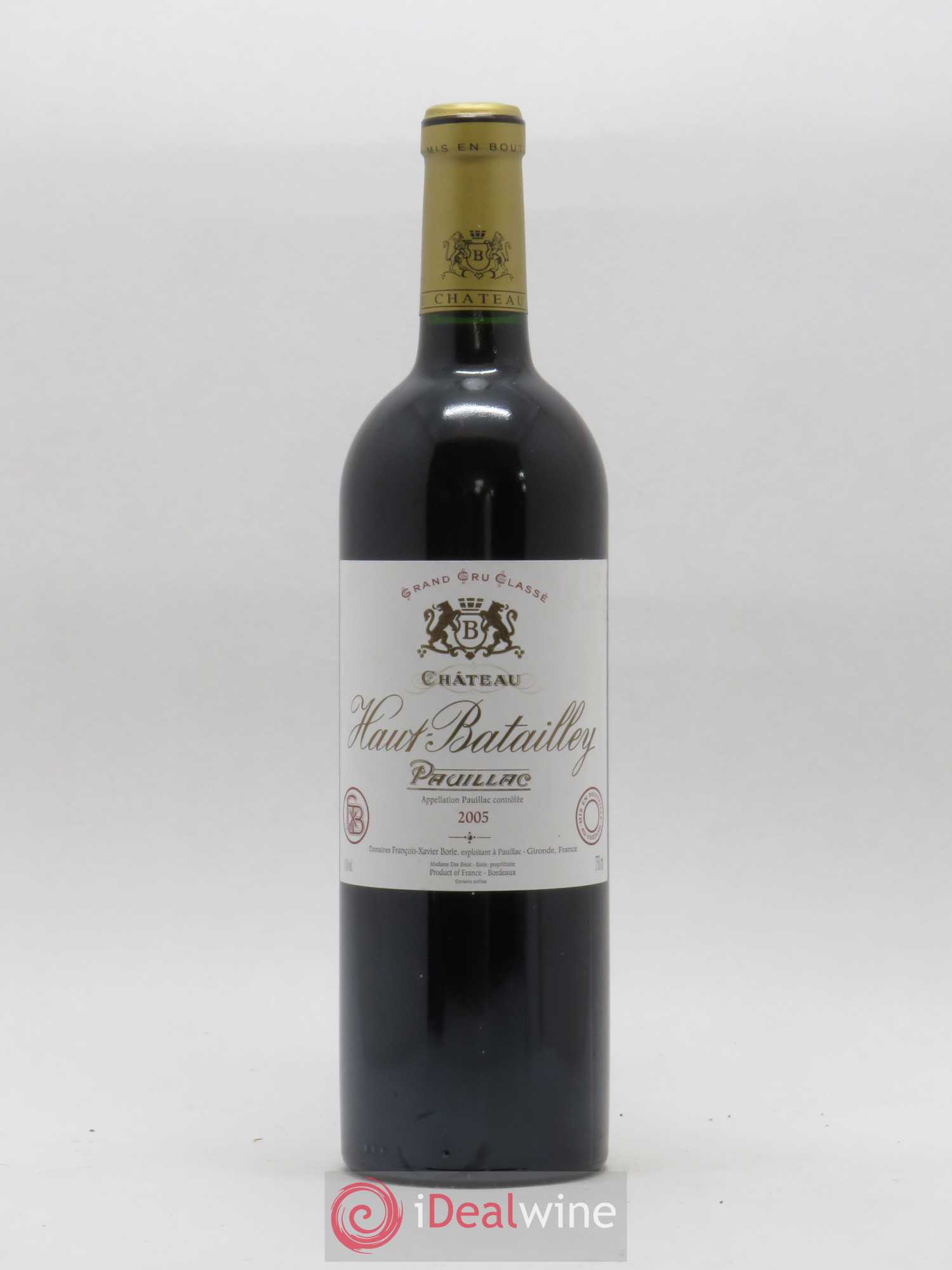 Château Haut Batailley 5ème Grand Cru Classé 2005 - Lot de 1 bouteille - 0