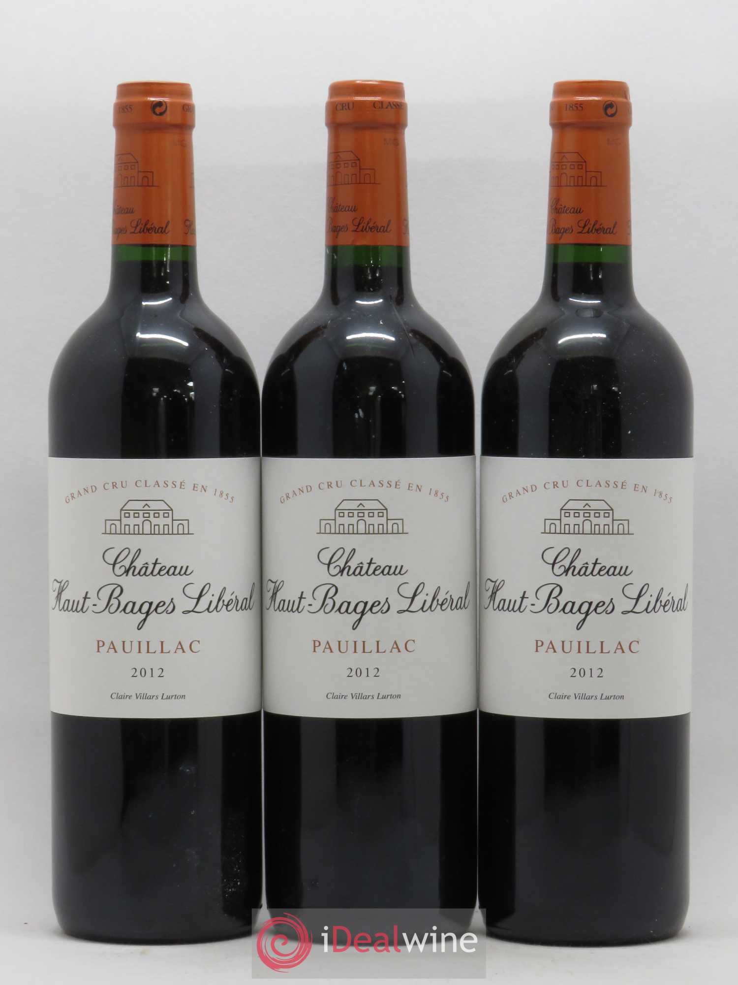 Château Haut Bages Libéral 5ème Grand Cru Classé 2012 - Lot de 3 bouteilles - 0