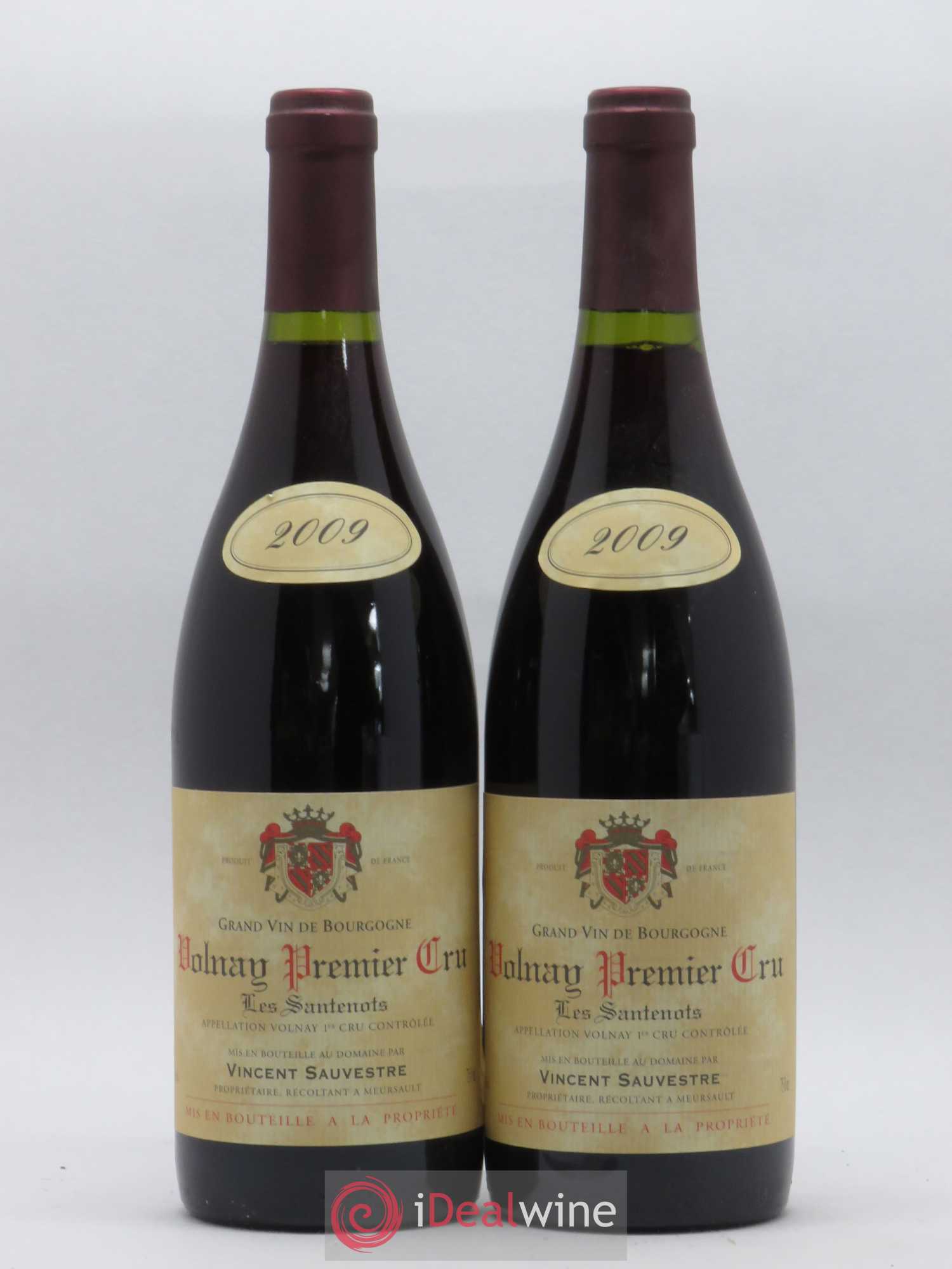Volnay 1er Cru Les Santenots Vincent Sauvestre 2009 - Posten von 2 Flaschen - 0