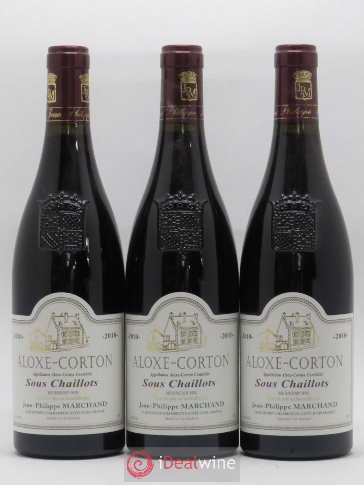 Aloxe-Corton Sous Chaillots Marchand 2010 - Posten von 3 Flaschen - 0