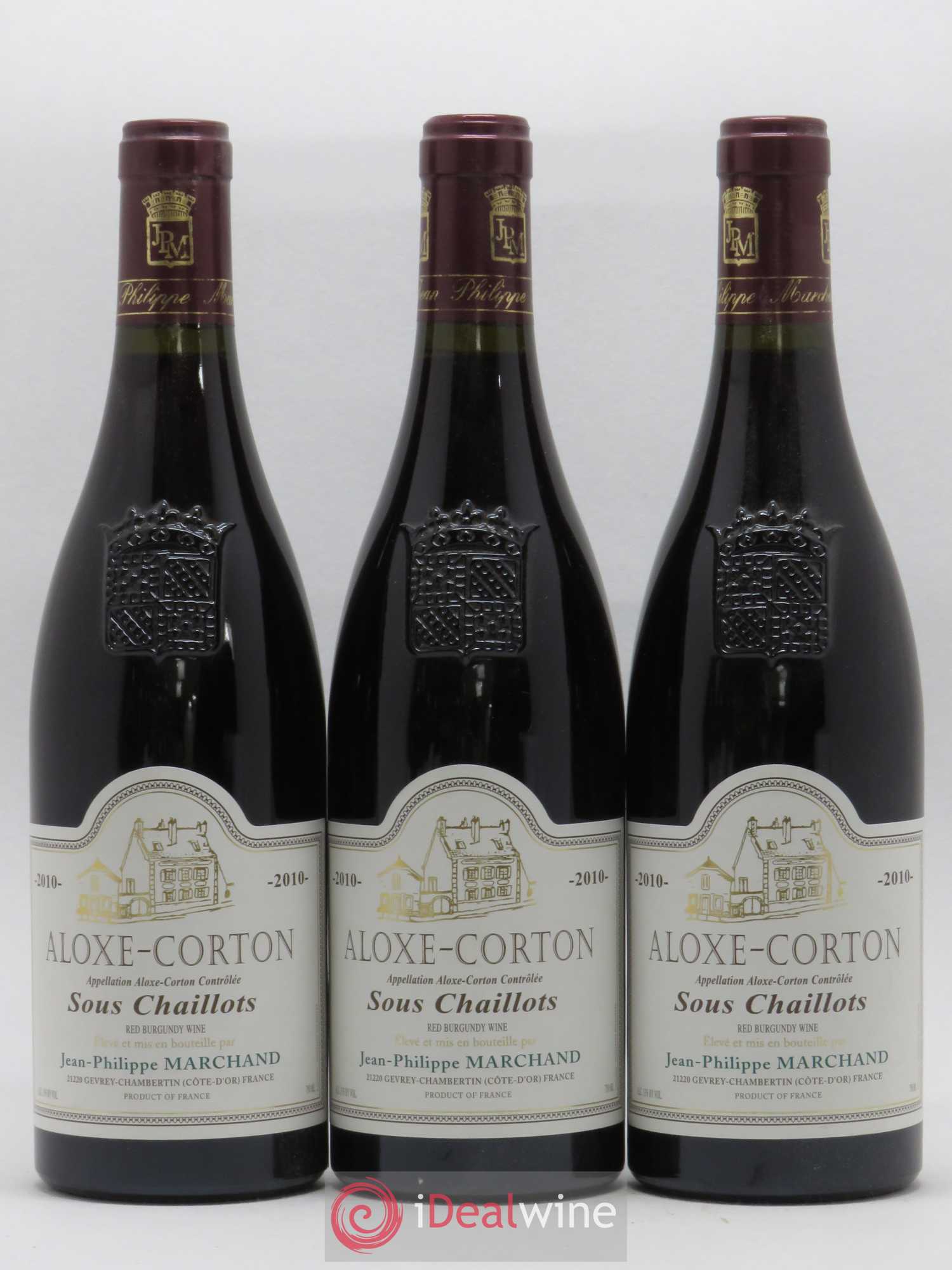Aloxe-Corton Sous Chaillots Marchand 2010 - Posten von 3 Flaschen - 0