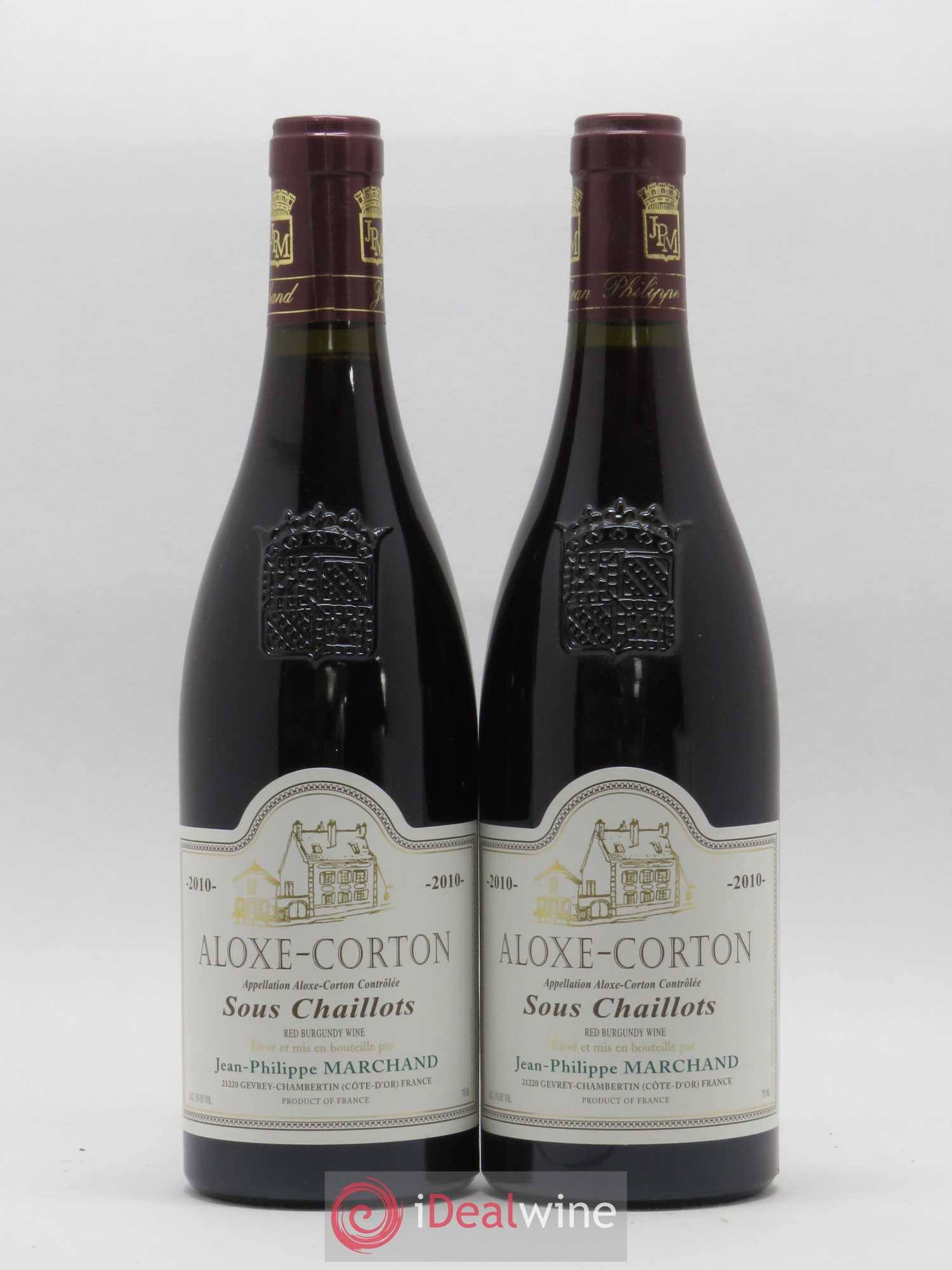 Aloxe-Corton Sous Chaillots Marchand 2010 - Posten von 2 Flaschen - 0