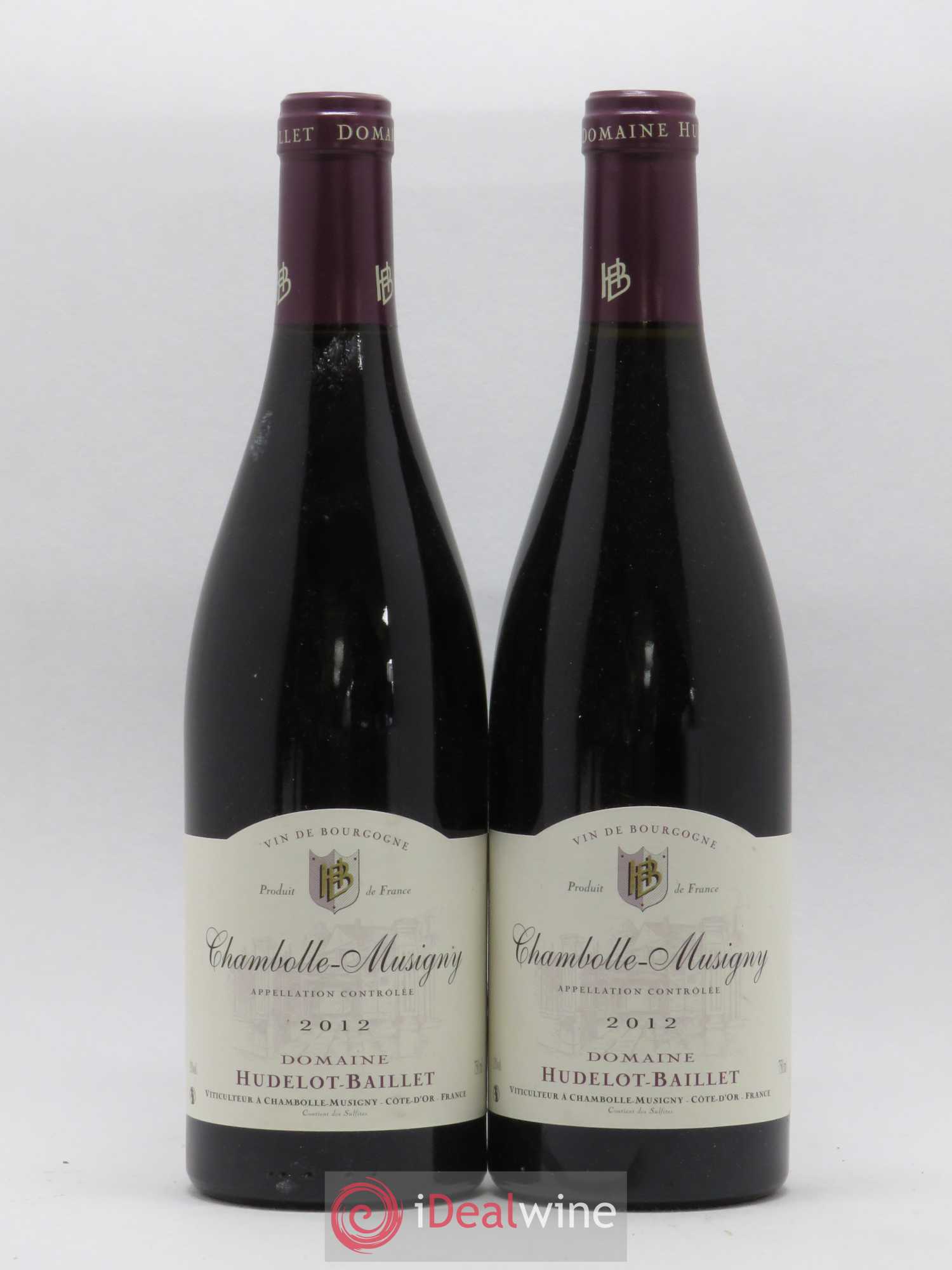 Chambolle-Musigny Hudelot Baillet 2012 - Lot de 2 bouteilles - 0