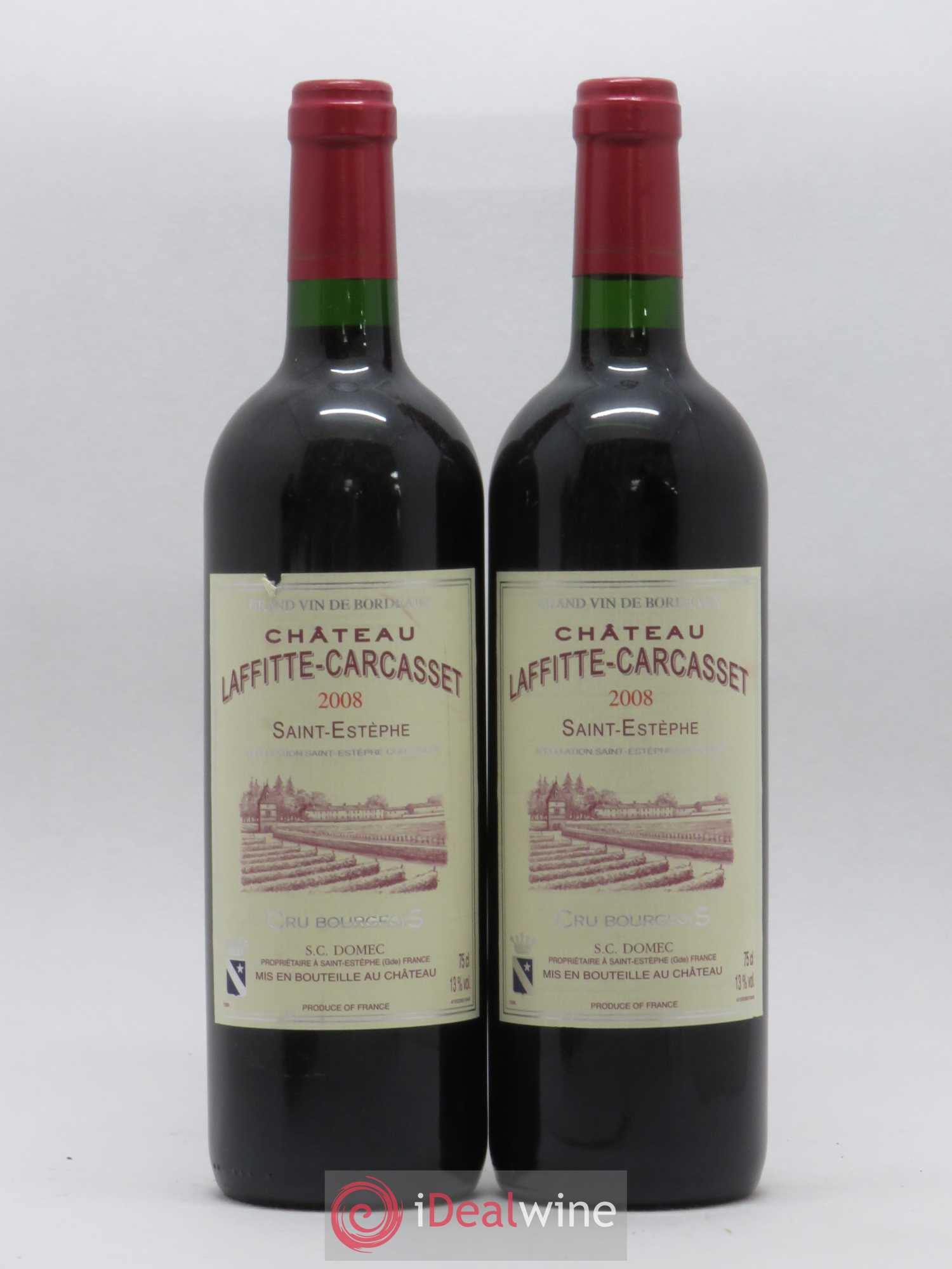 Château Laffitte Carcasset Cru Bourgeois 2008 - Lot de 2 bouteilles - 0