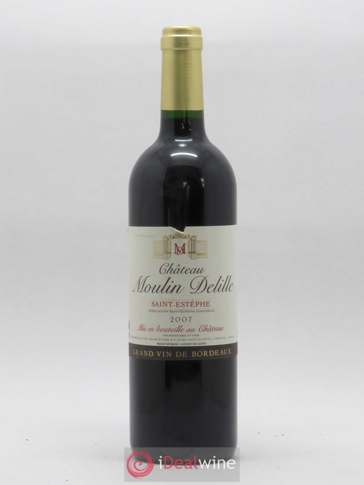 Saint-Estèphe Château Moulin Delille 2007 - Posten von 1 Flasche - 0