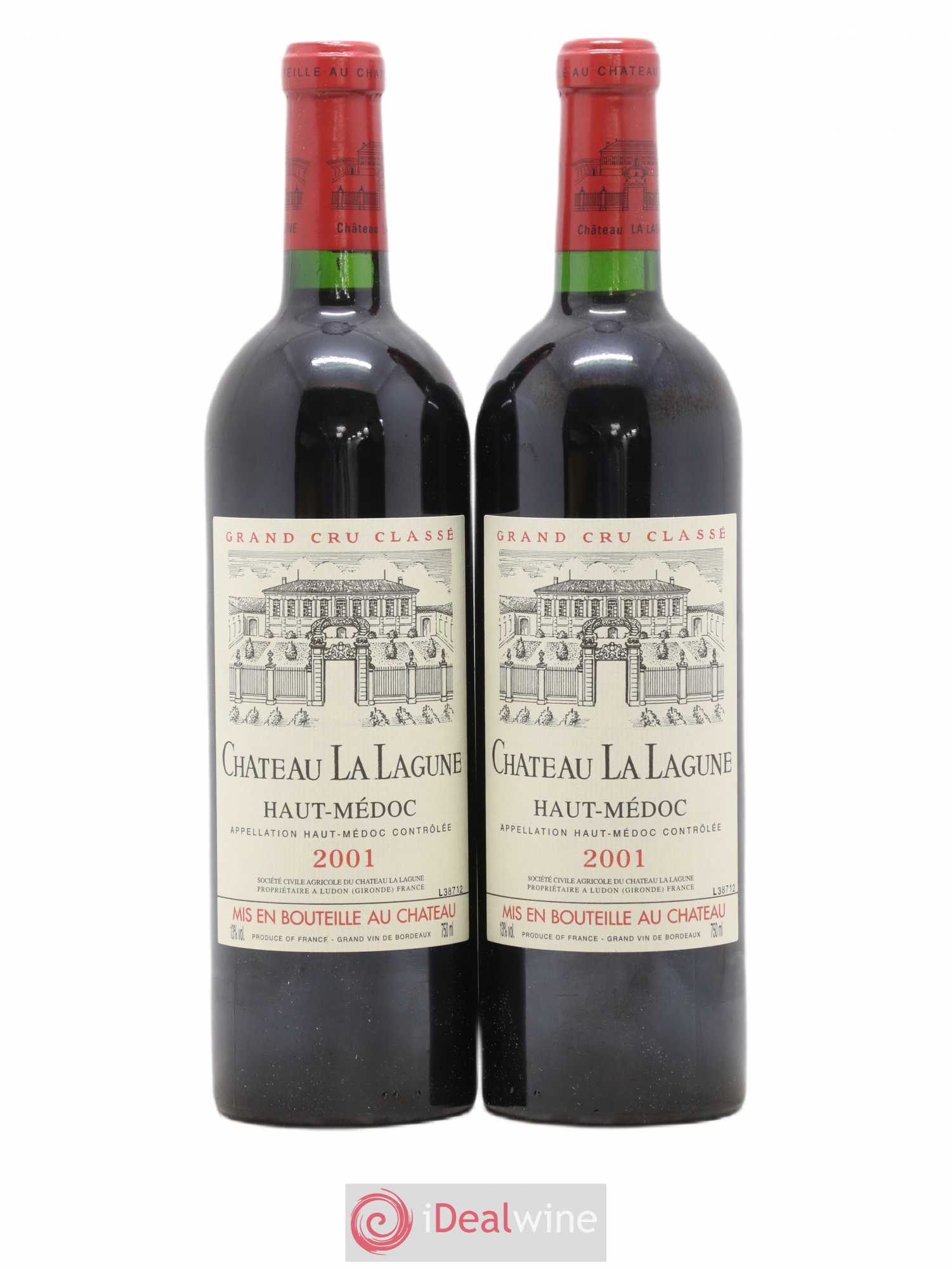 Château la Lagune 3ème Grand Cru Classé 2001 - Lot de 2 bouteilles - 0