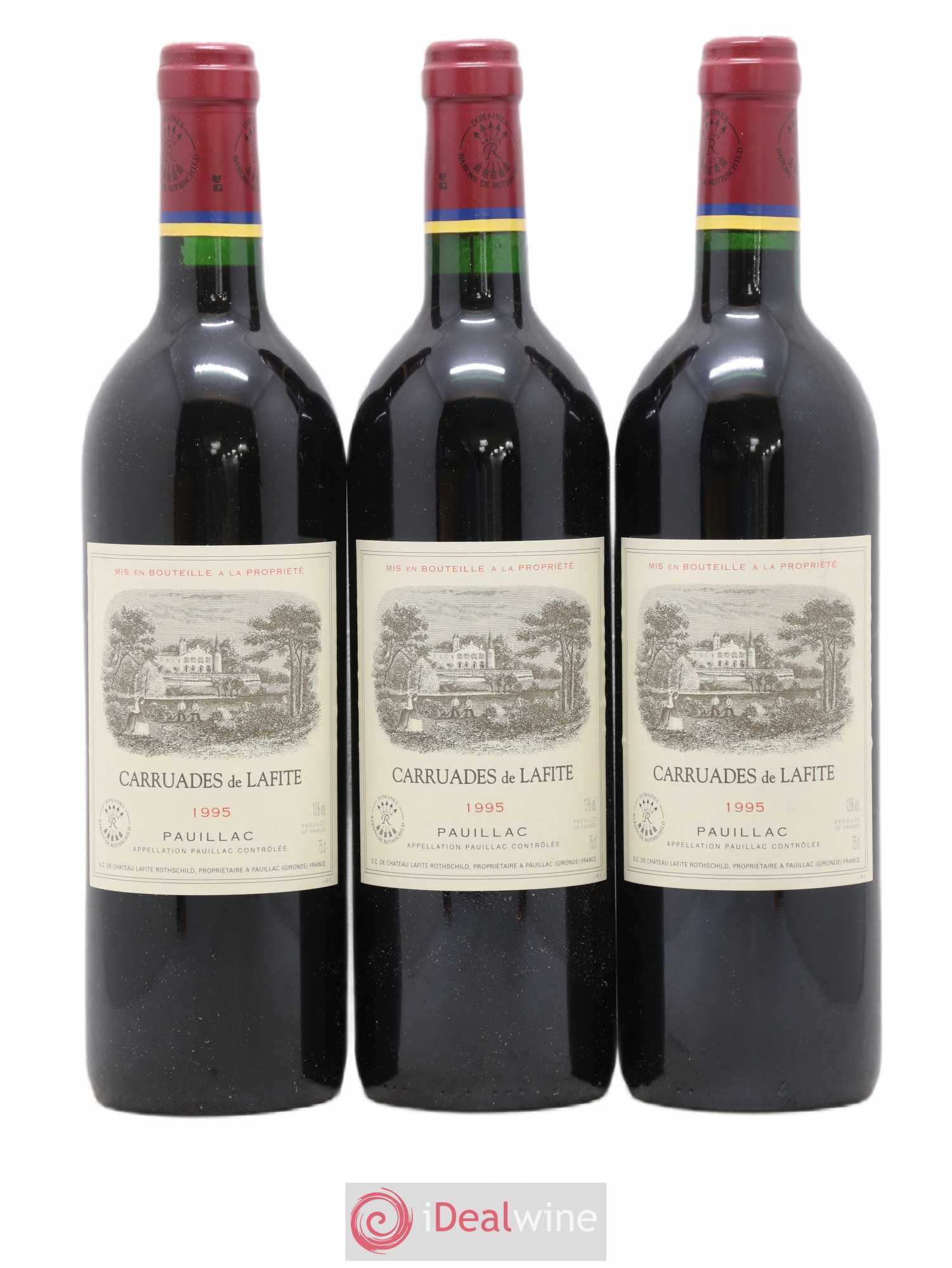 Carruades de Lafite Rothschild Second Vin 1995 - Lot de 3 bouteilles - 0