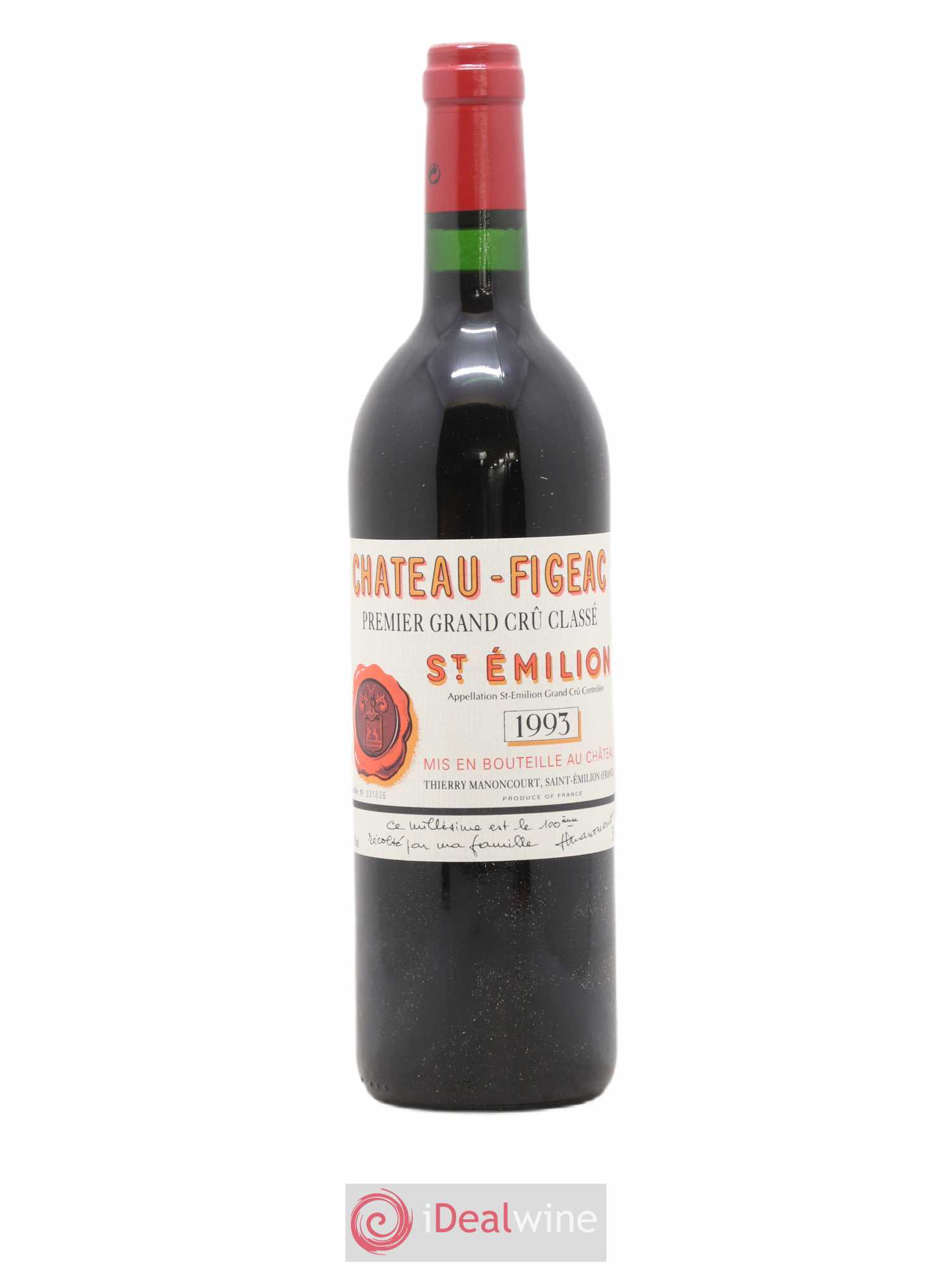 Château Figeac 1er Grand Cru Classé A 1993 - Lot de 1 bouteille - 0