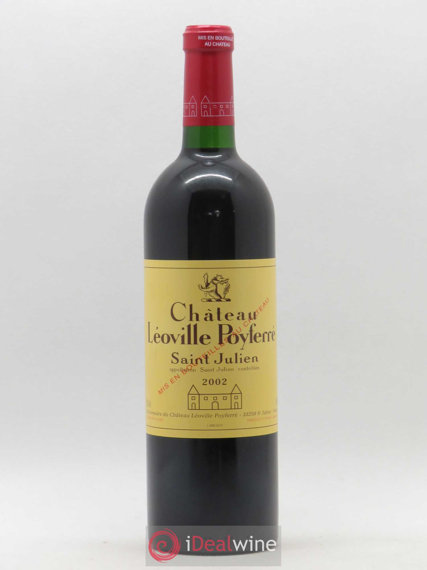 Château Léoville Poyferré 2ème Grand Cru Classé 2002 - Lot de 1 bouteille - 0
