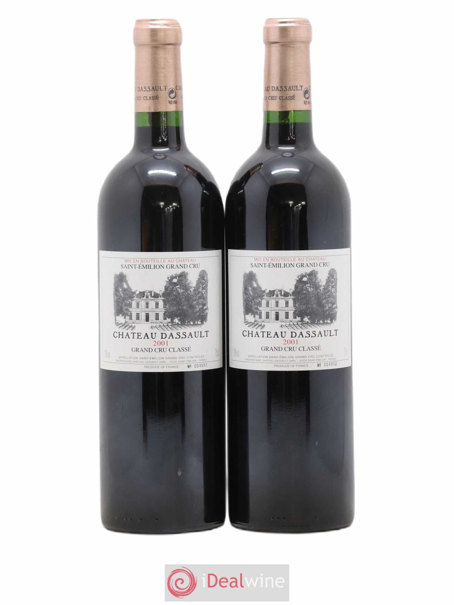 Château Dassault Grand Cru Classé 2001 - Lot de 2 bouteilles - 0