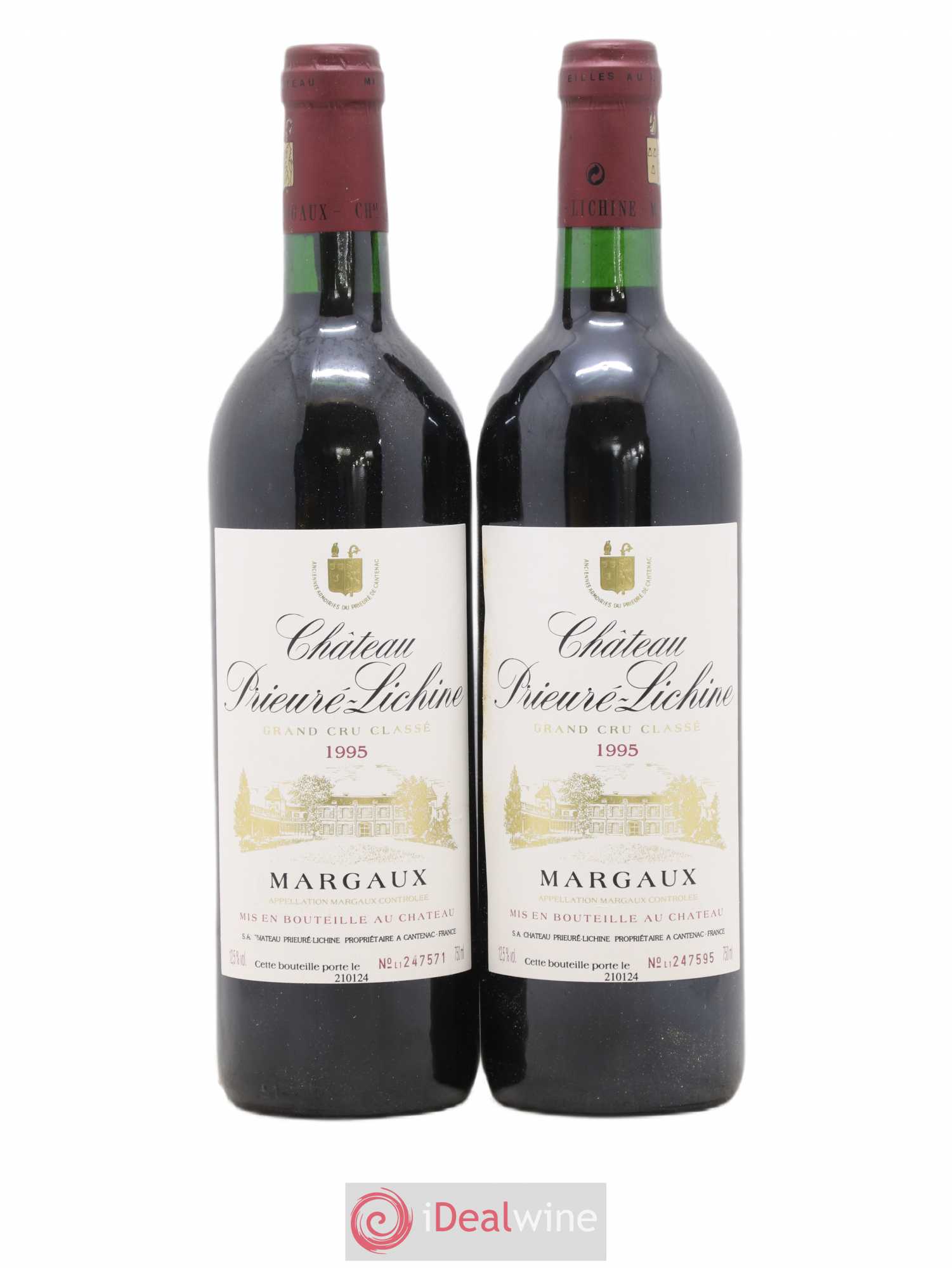 Château Prieuré Lichine 4ème Grand Cru Classé 1995 - Lot de 2 bouteilles - 0