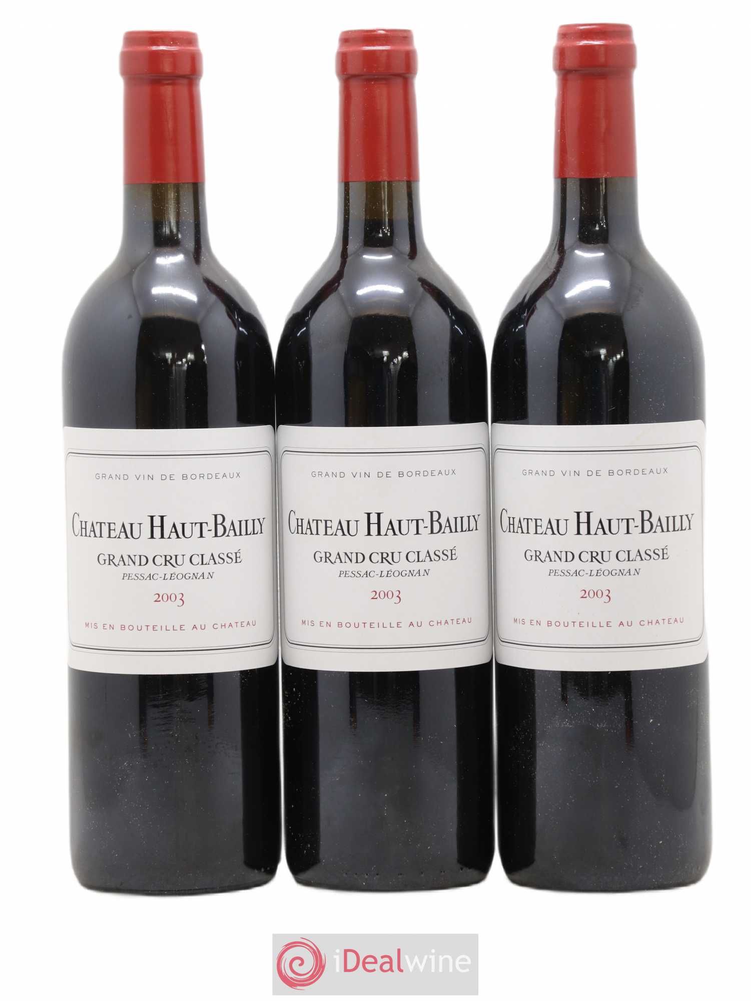 Château Haut-Bailly Cru Classé de Graves 2003 - Lot de 3 bouteilles - 0