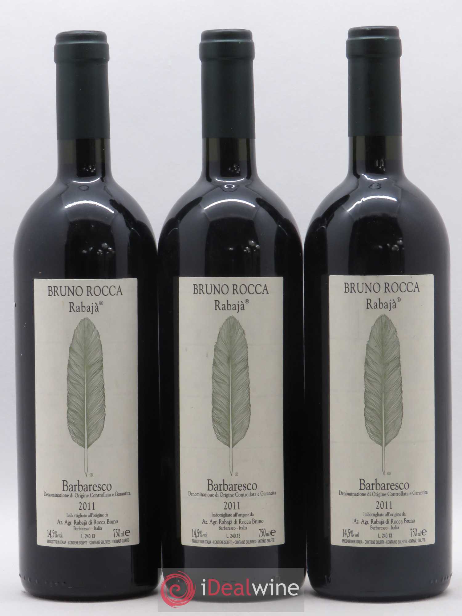 Barbaresco DOCG Rabaja Bruno Rocca 2011 - Posten von 3 Flaschen - 0